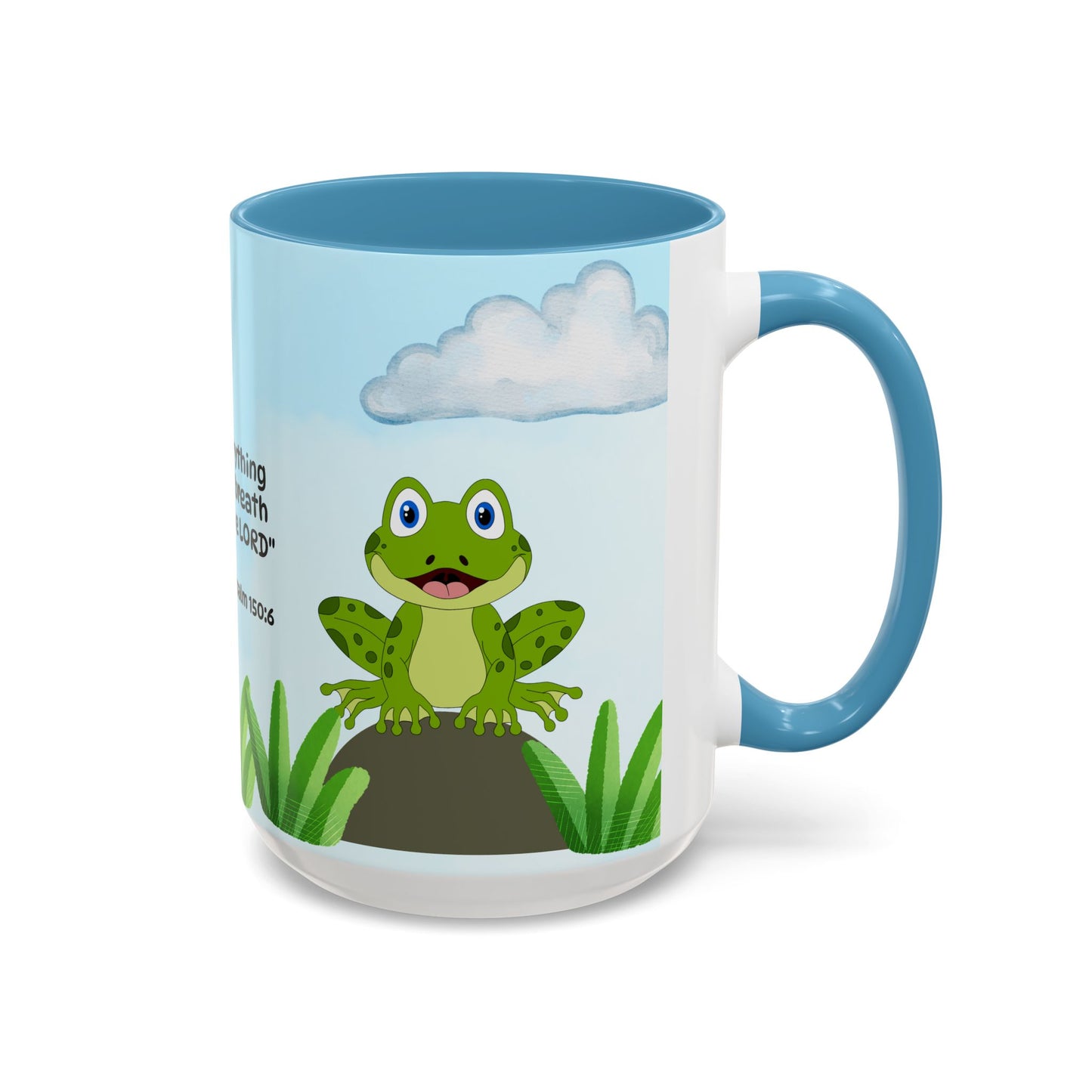 Frog Coffee Mug — Christian Ceramic Mug (Psalm 150:6)