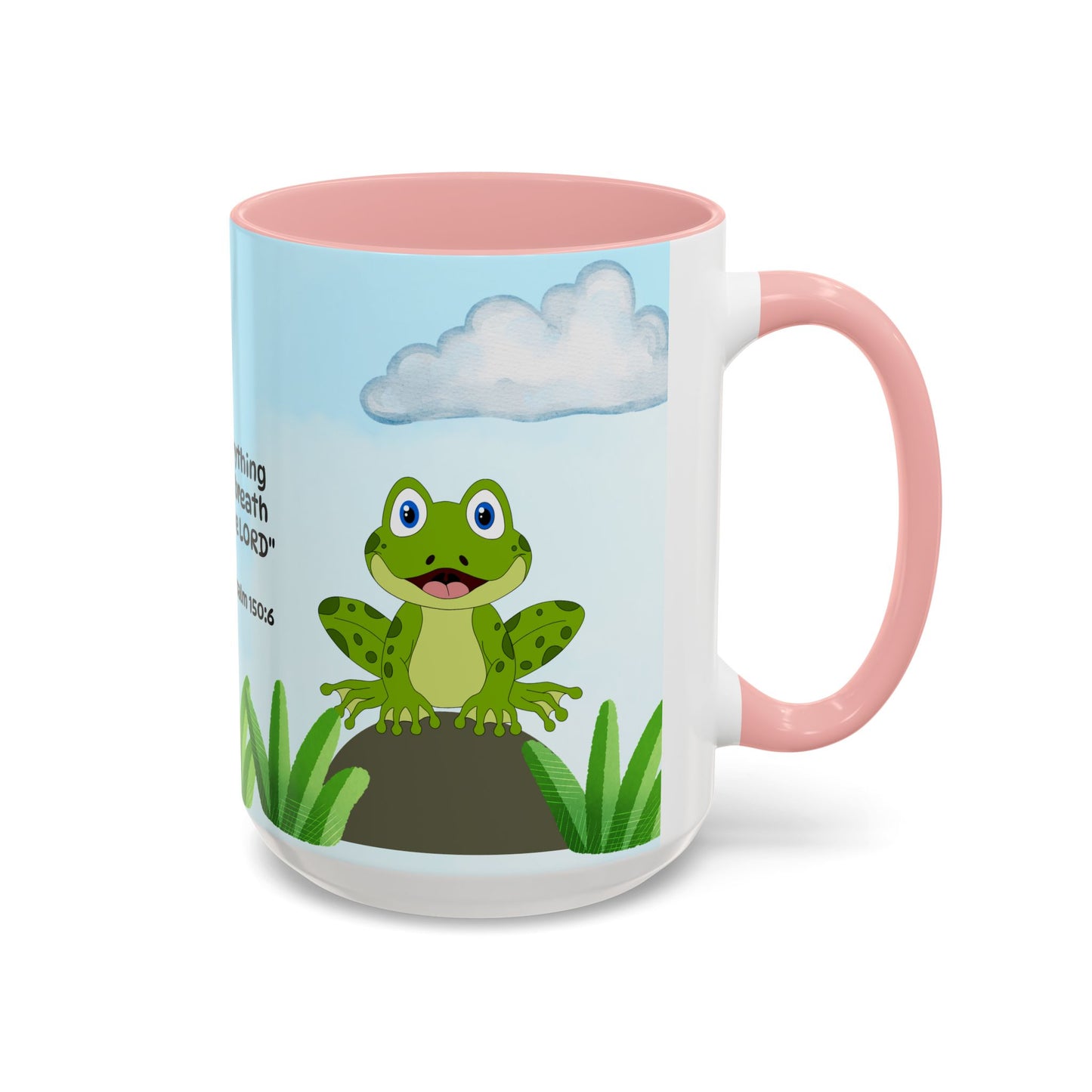 Frog Coffee Mug — Christian Ceramic Mug (Psalm 150:6)