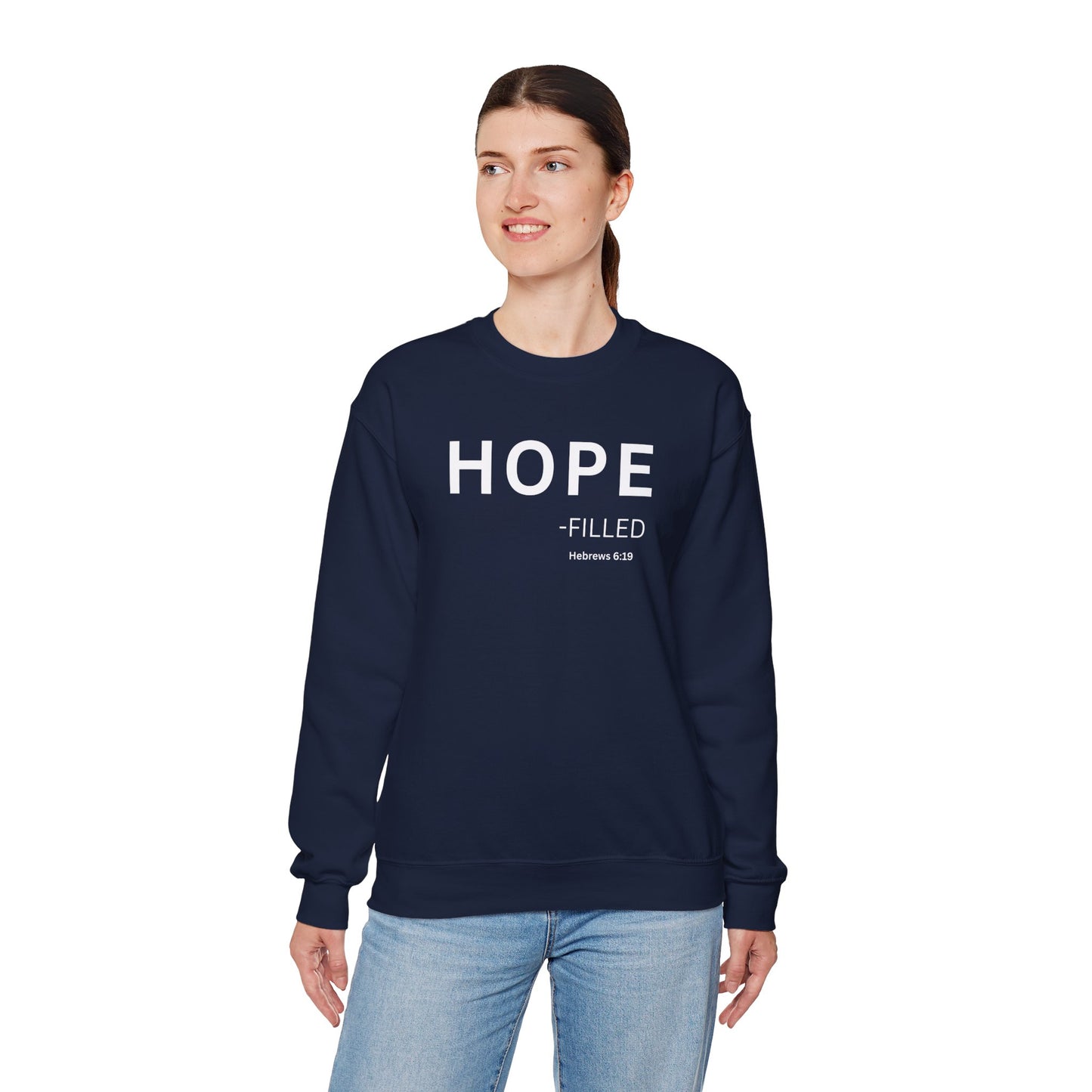 HOPE-filled Sweatshirt | Chritian Unisex clothing (Hebrews 6:19)