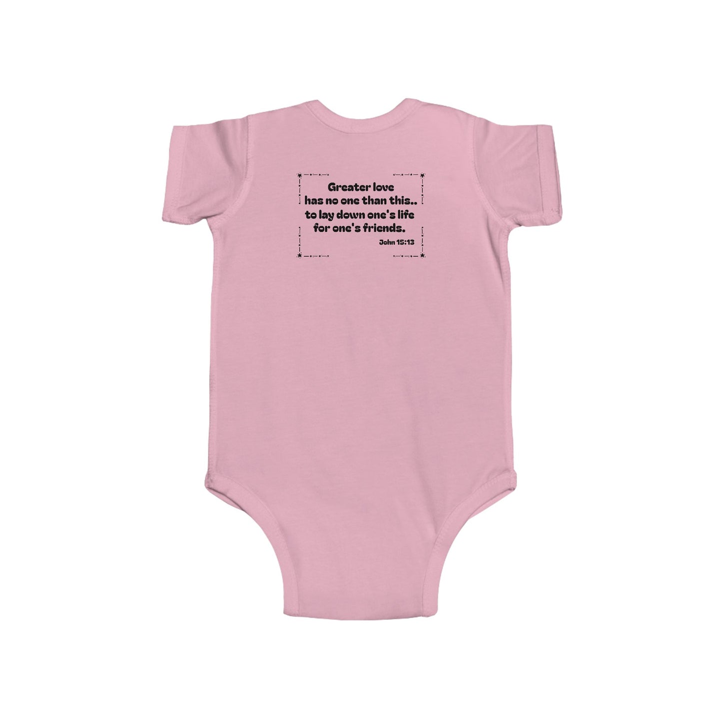 Christian Infant Bodysuit - Hero Vehicles Baby Onesie (John 15:13)