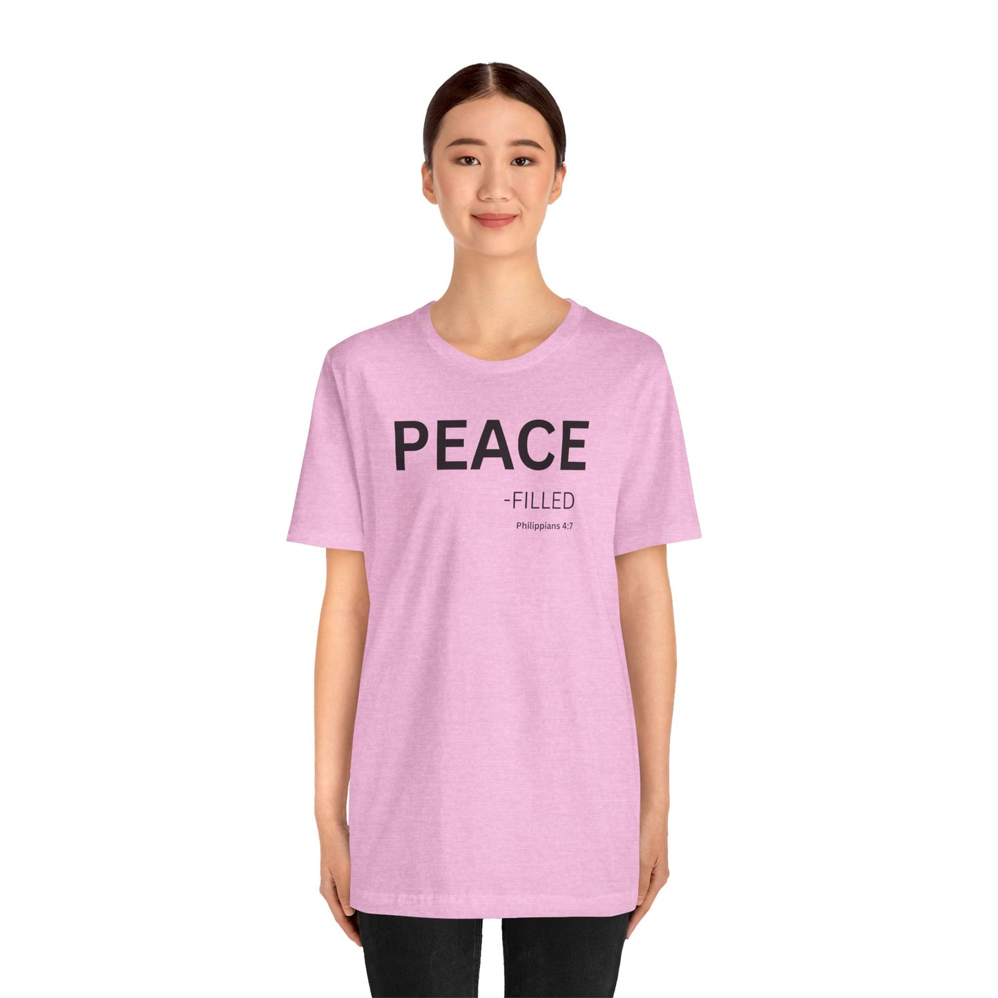 PEACE - filled - (Philippans 4:7)Philippians 4:7 (NIV)  | Christian Statement T-Shirt