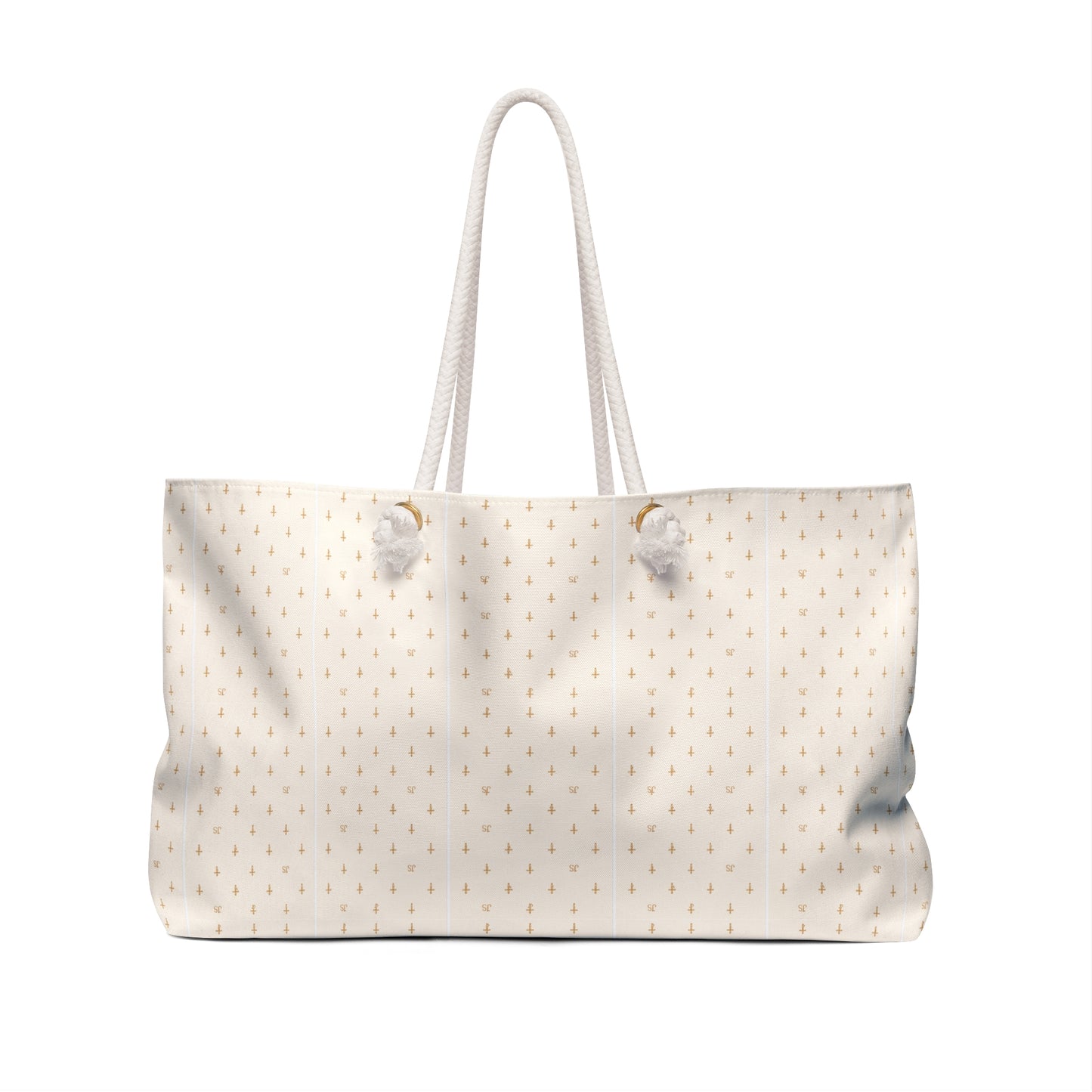 JOYFULLY SAVED Weekender Bag —Christian, Cream colored Travel Tote