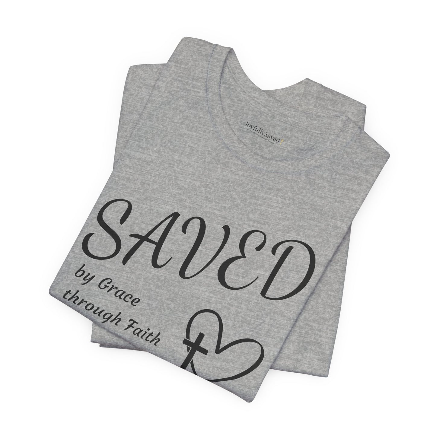Ephesians 2:8-9 Christian T-Shirt — "SAVED by Grace through Faith" Tee