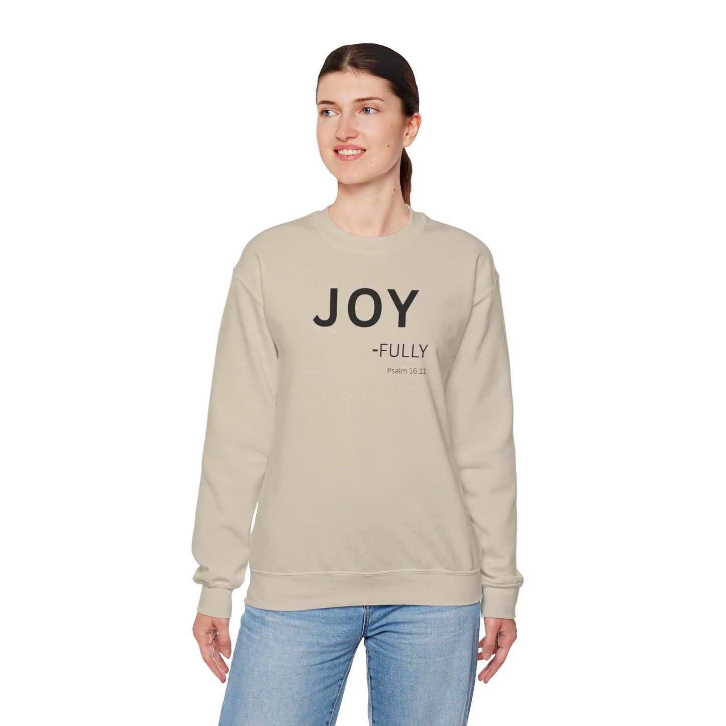 JOY-fully Sweatshirt | Chritian Unisex clothing ( Psalms 16:11)