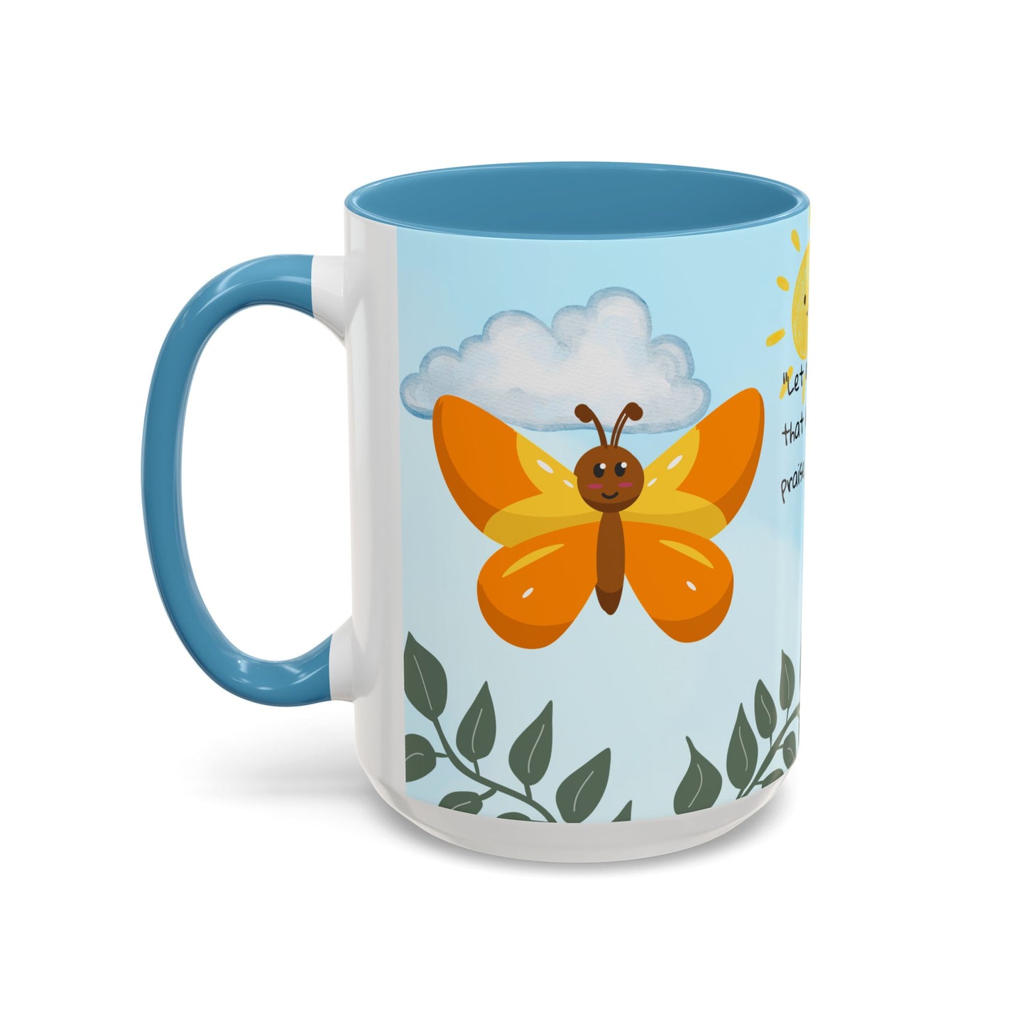 Butterfly Coffee Mug — Christian Ceramic Mug (Psalm 150:6)