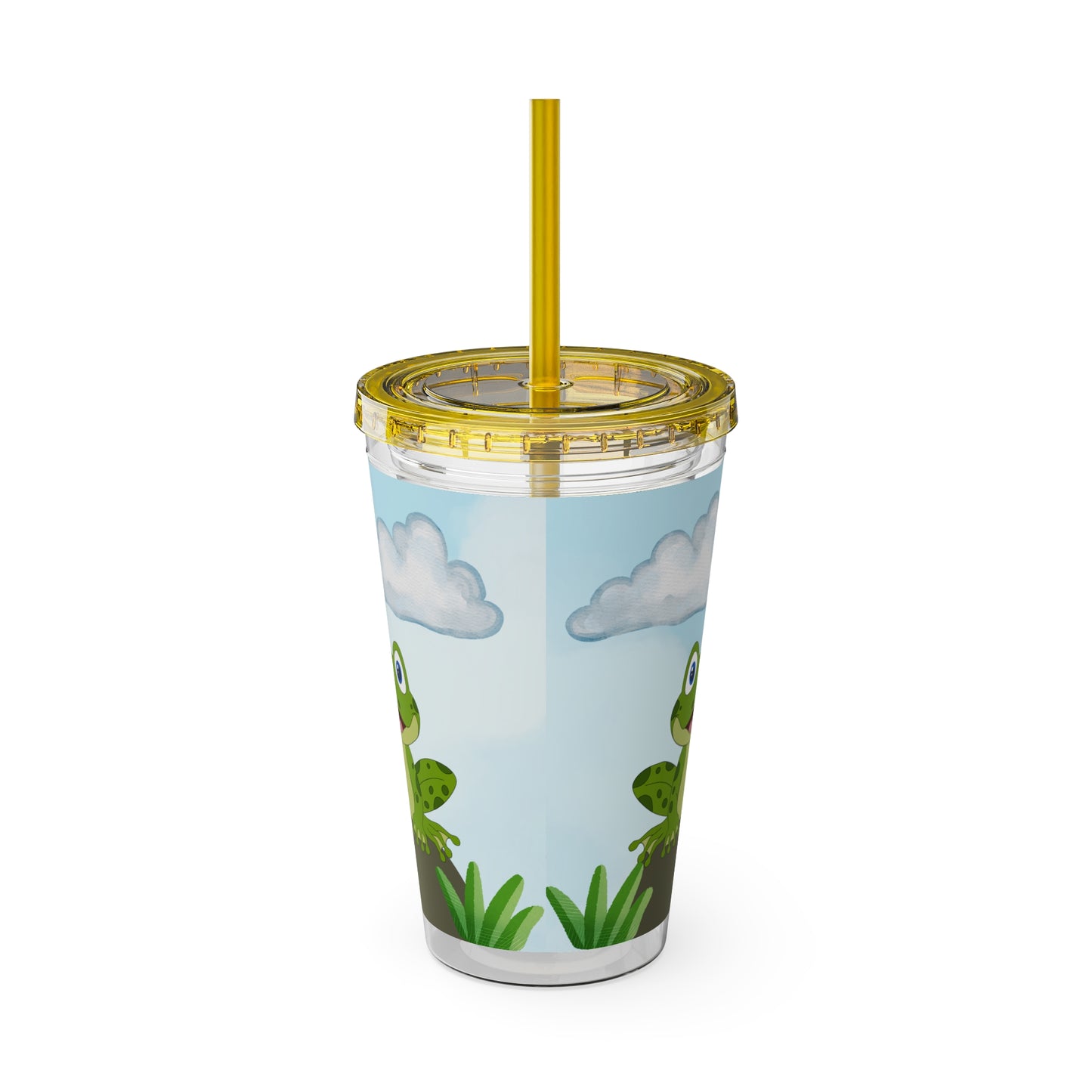 Frog 16oz Tumbler with Straw — Christian Cup (Psalm 150:6)