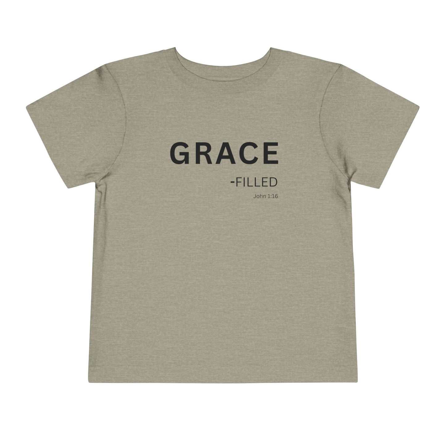 GRACE-filled Toddler Tee,  John 1:16—  Christian Toddler Shirt