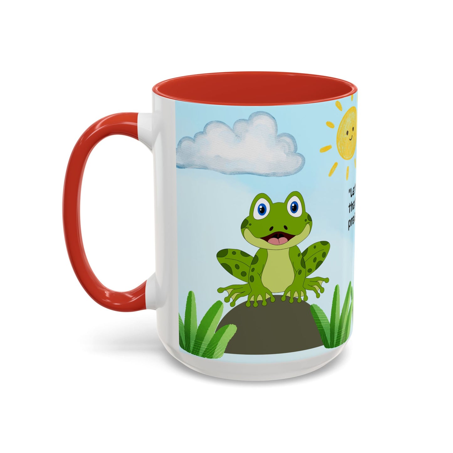 Frog Coffee Mug — Christian Ceramic Mug (Psalm 150:6)