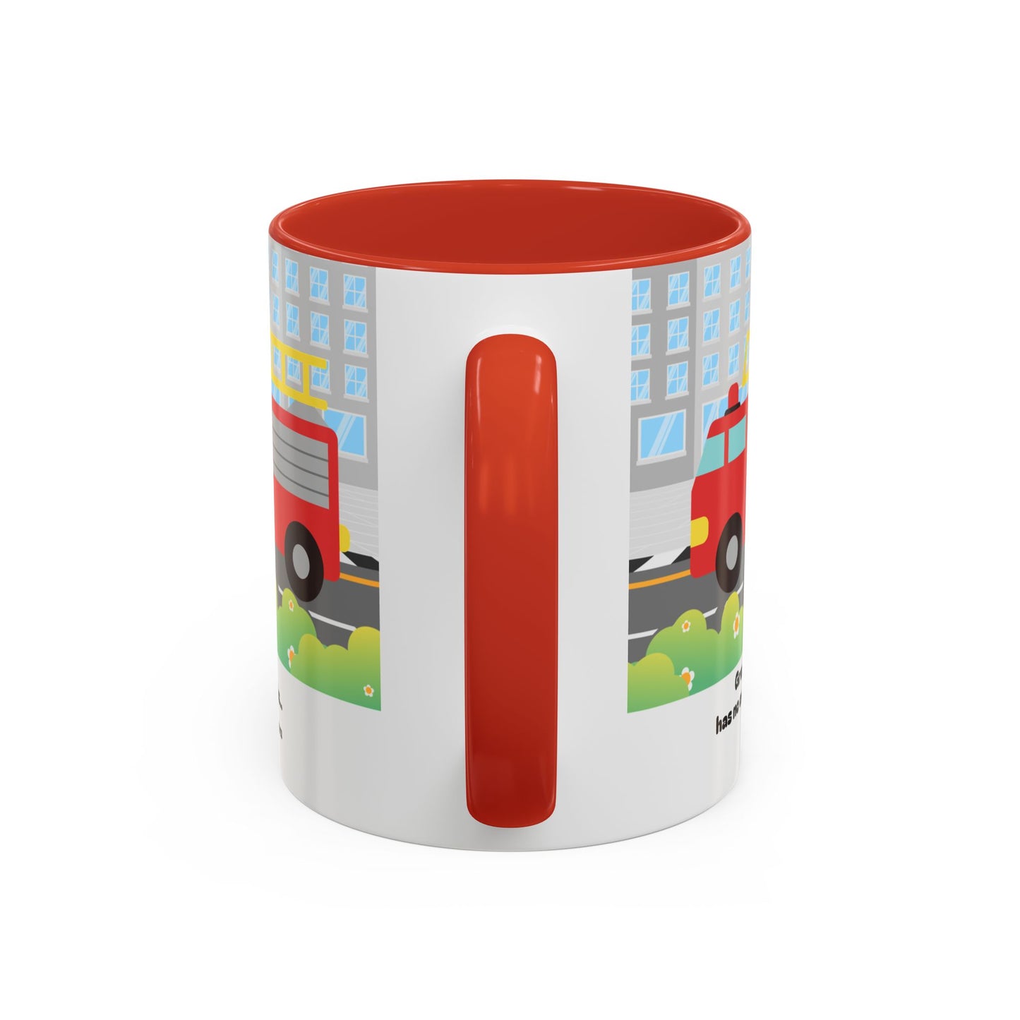 Fire Truck Coffee Mug — "Greater love has no one than this" Scripture Mug (11/15 oz)