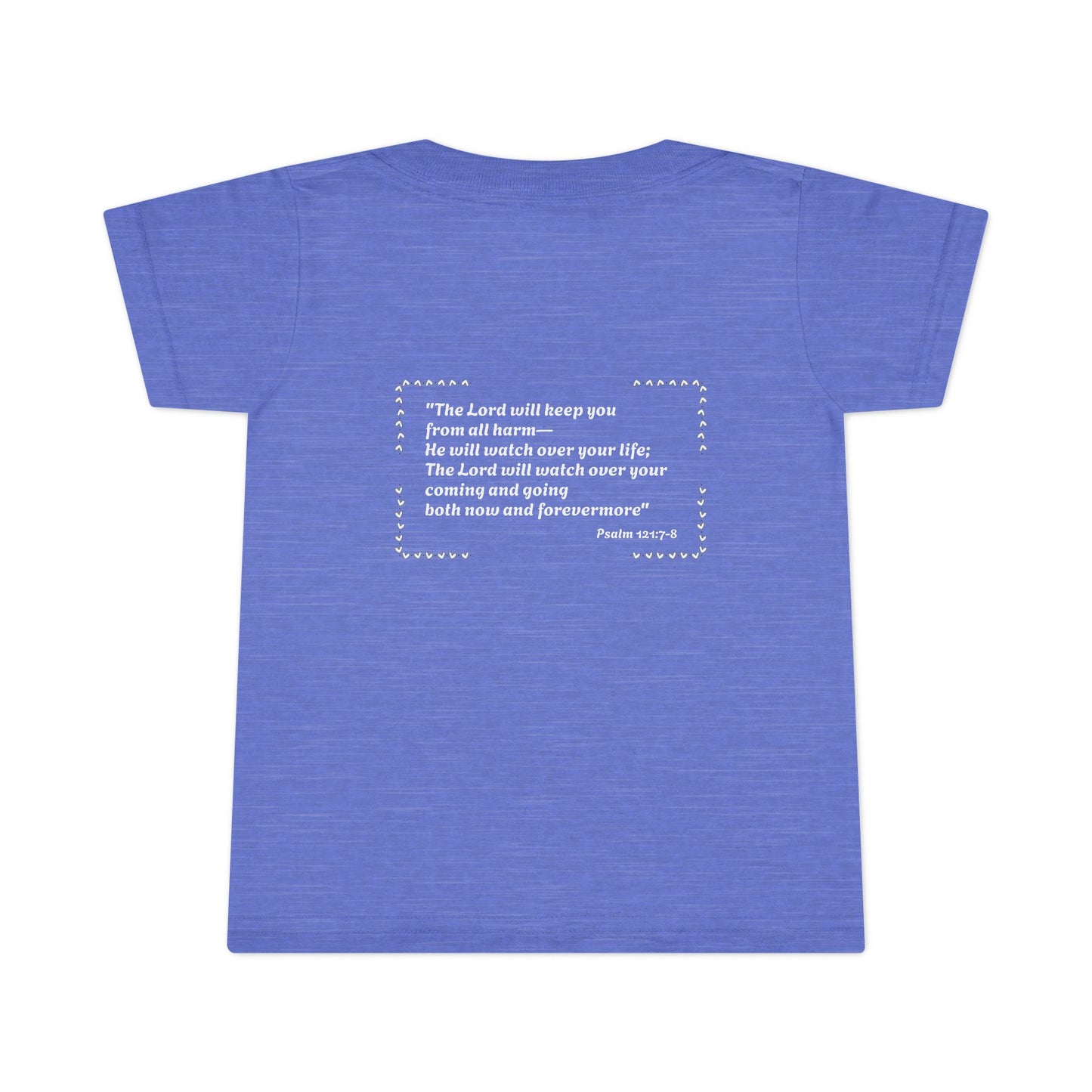 Christian Toddler T-Shirt —  Heart & Cross Tee (Psalm 121:7-8)