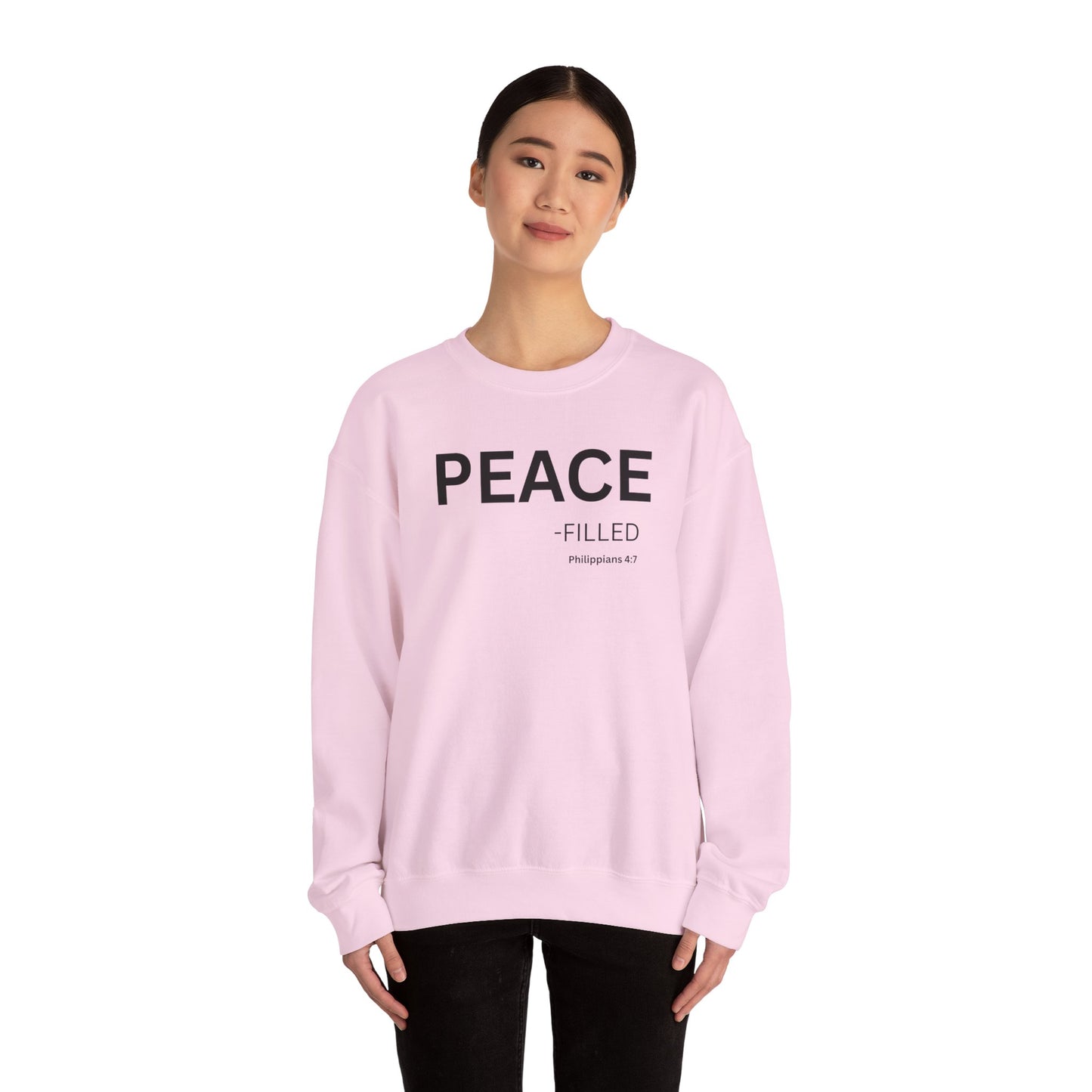 PEACE-filled Sweatshirt | Chritian Unisex clothing ( Philippians 4:7)