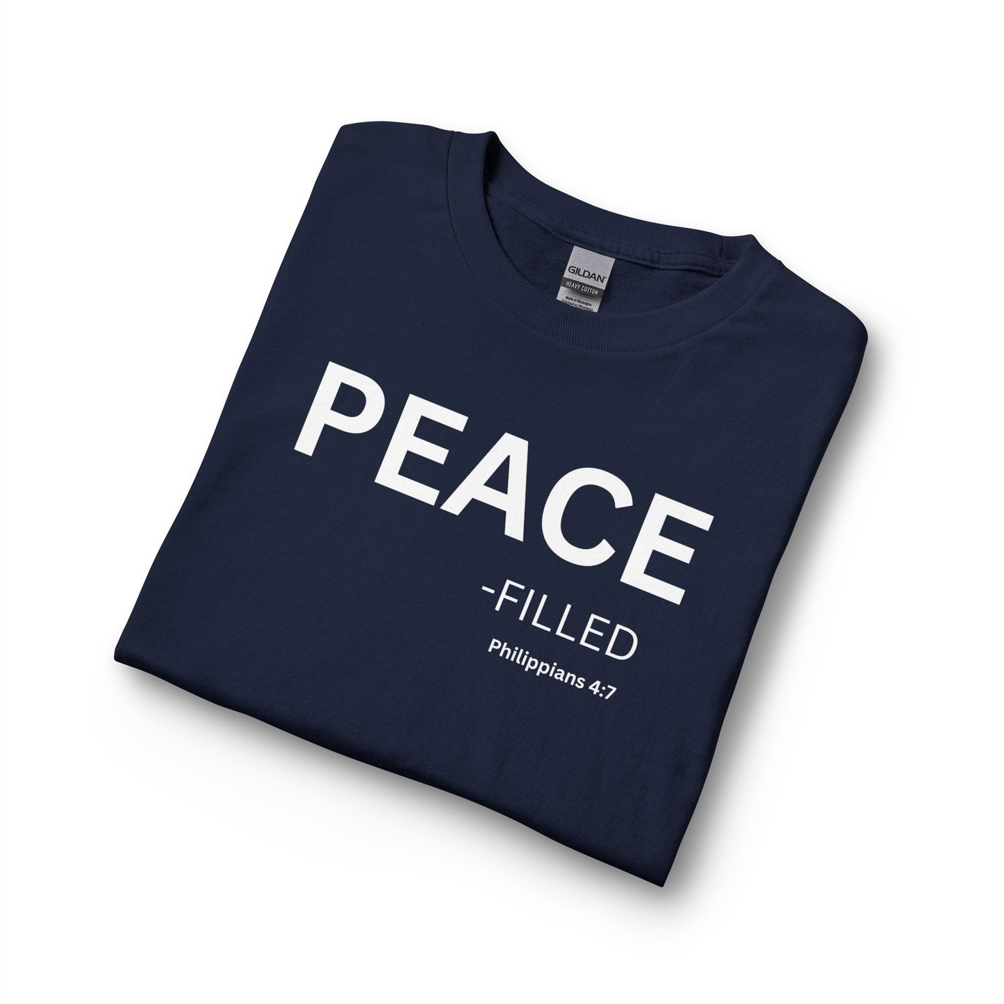 Peace-Filled Long Sleeve Tee – Christian Shirt (Philippians 4:7)