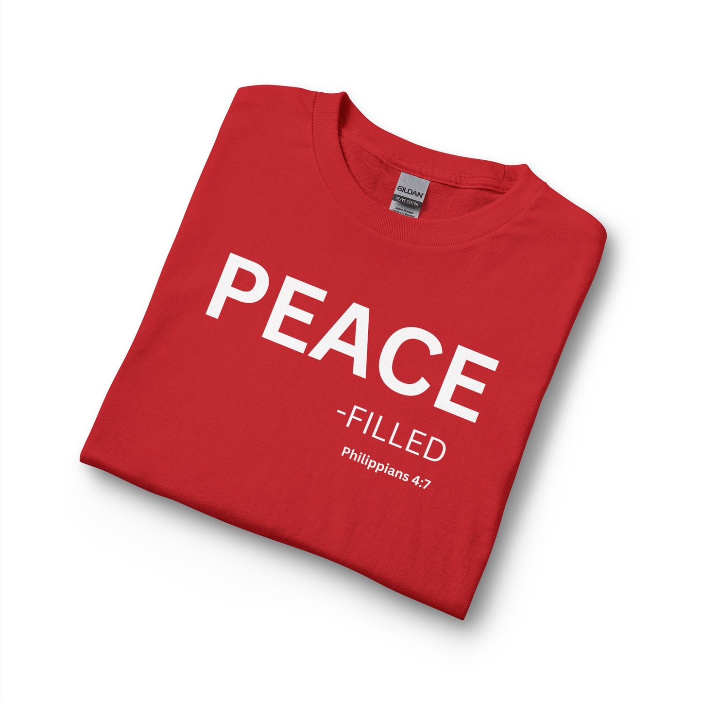 Peace-Filled Long Sleeve Tee – Christian Shirt (Philippians 4:7)