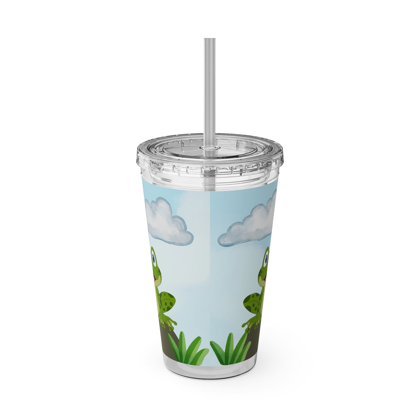 Frog 16oz Tumbler with Straw — Christian Cup (Psalm 150:6)