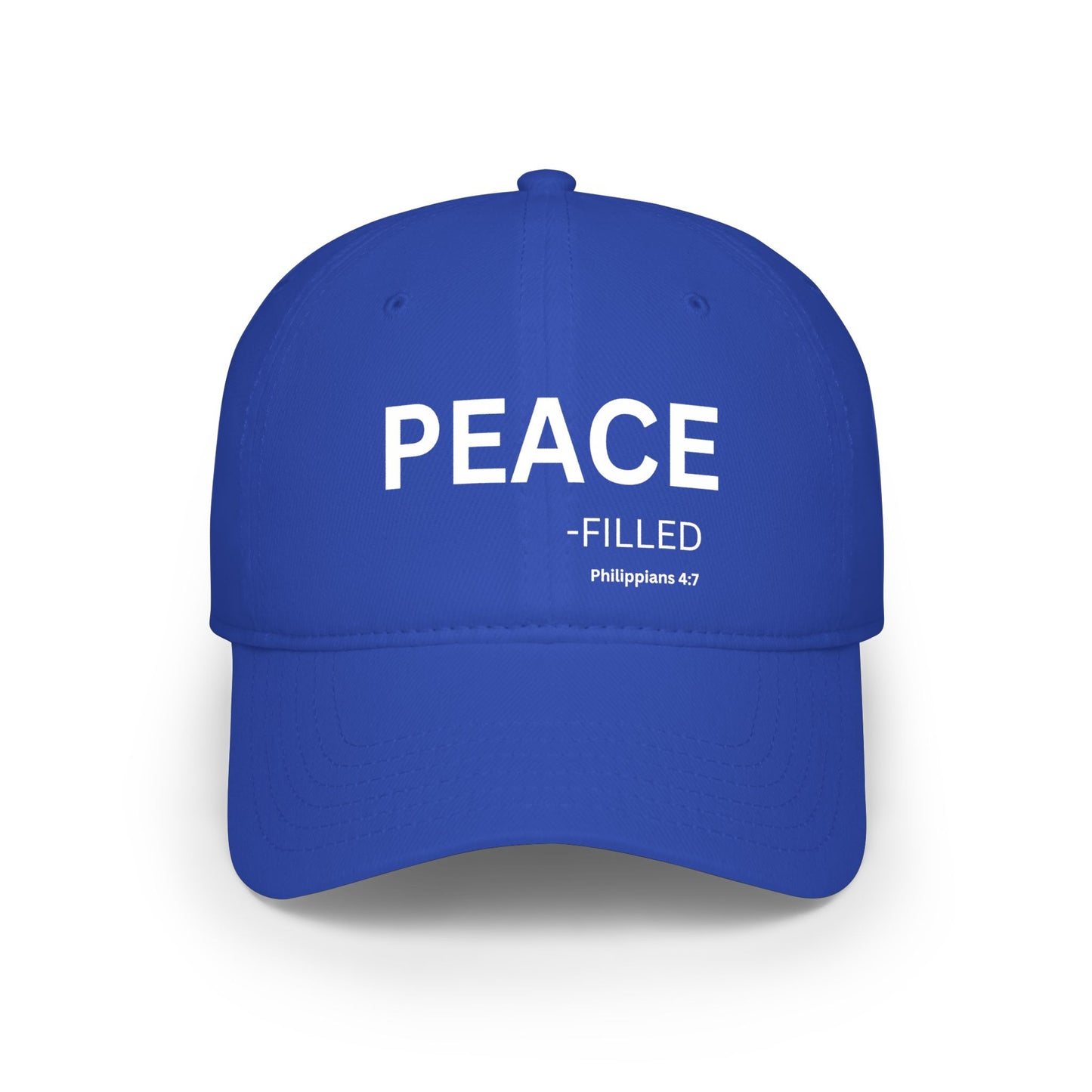 PEACE-filled Baseball Cap — Christian Hat (Philippians 4:7)