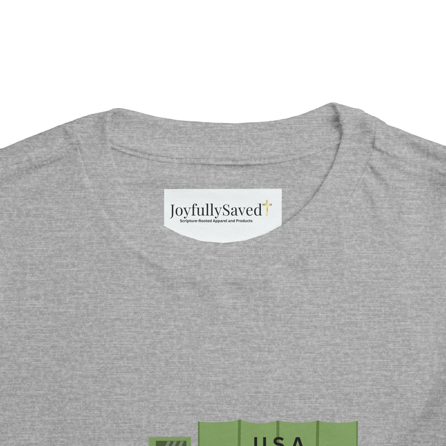 Christian Toddler Tee — Military Truck Graphic (John 15:13)