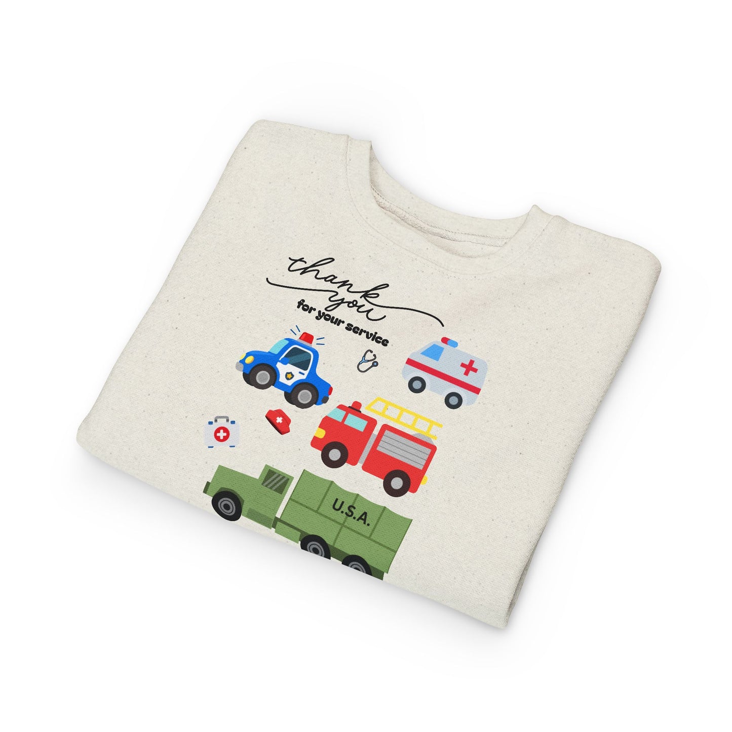 Christian Toddler Sweatshirt • Hero Vehicles Kids Pullover (John15:13)
