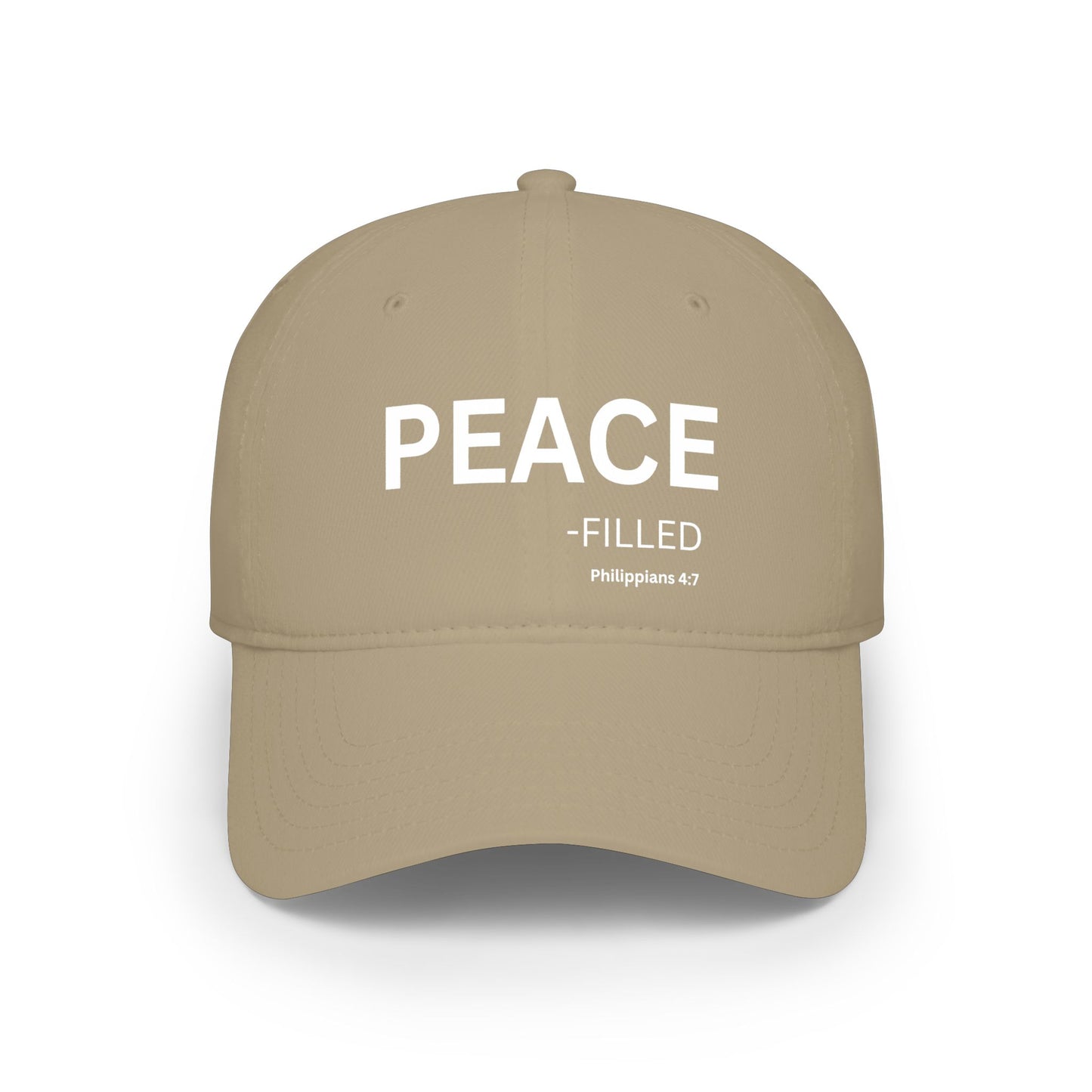 PEACE-filled Baseball Cap — Christian Hat (Philippians 4:7)
