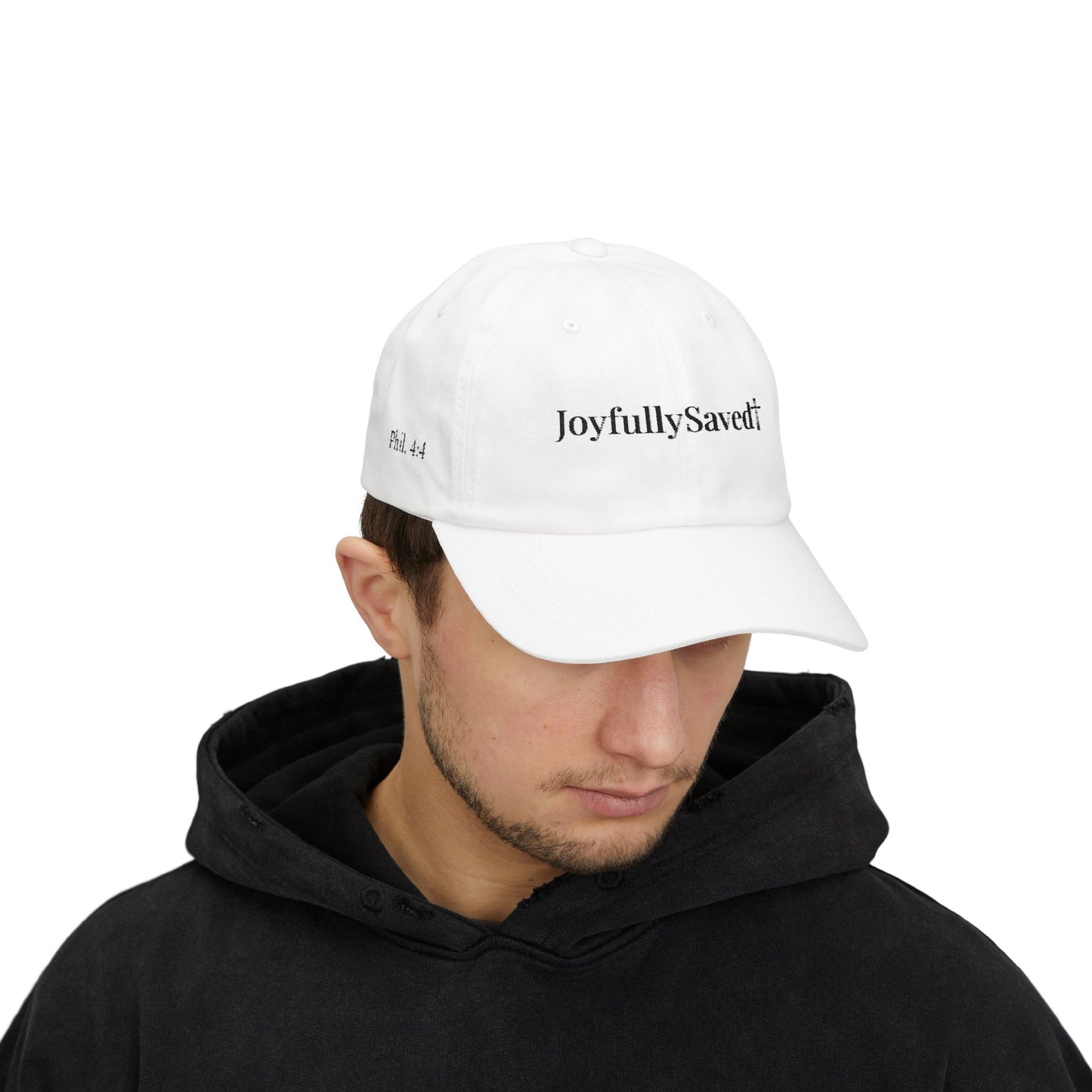 Classic "Dad" Cap, Cross logo with verses — Embroidered Christian Baseball Hat