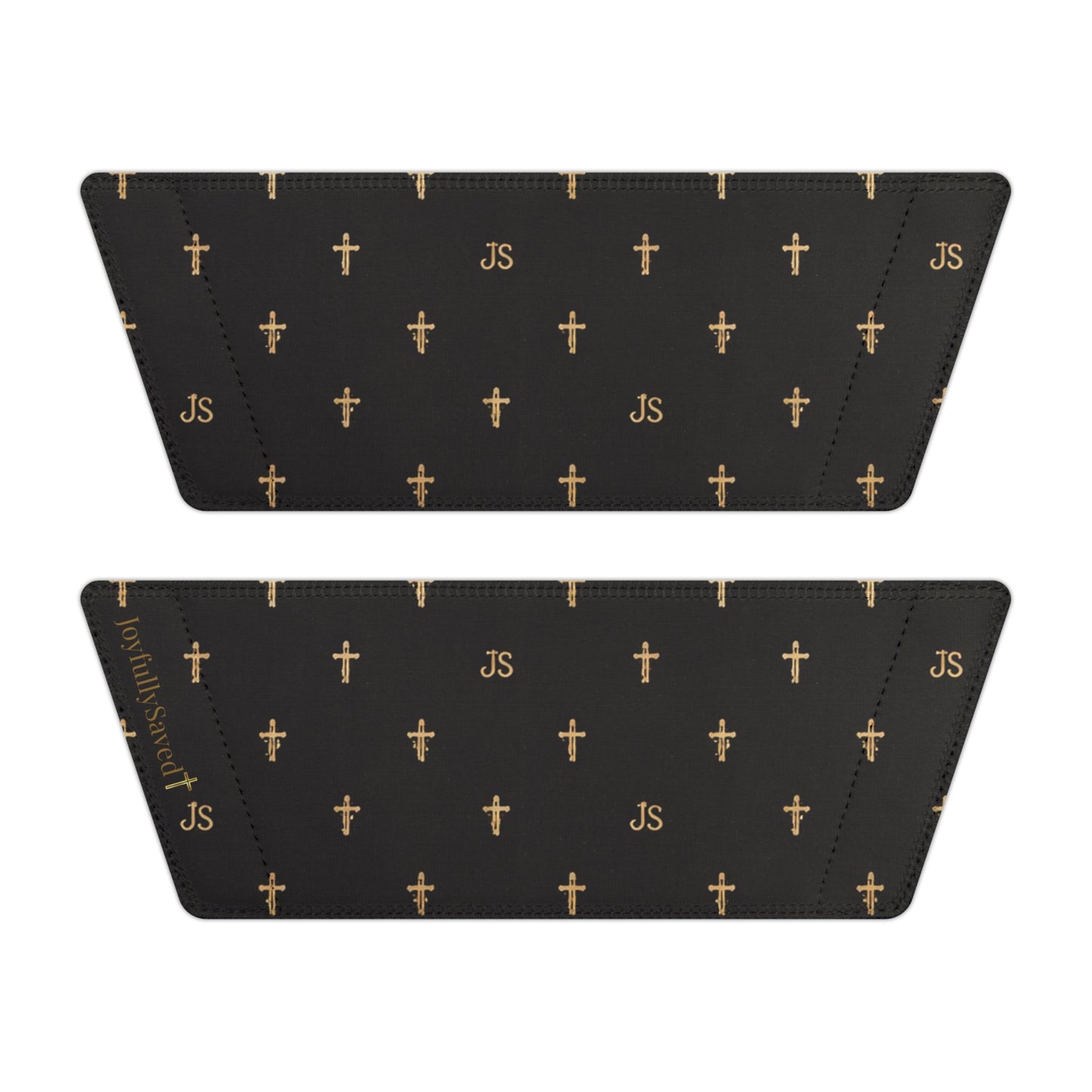 Christian Cross Slides — Youth Removable-Strap Sandals with Black Cross Pattern