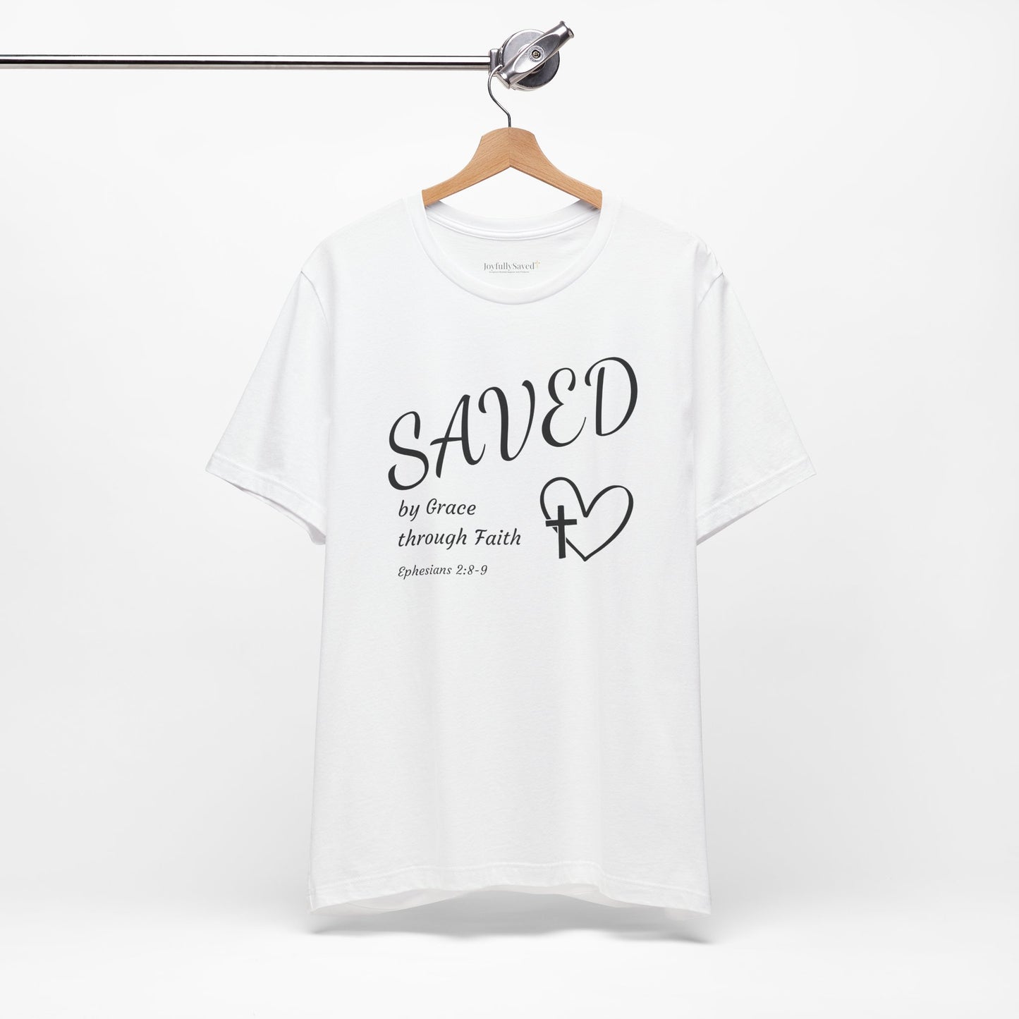 Ephesians 2:8-9 Christian T-Shirt — "SAVED by Grace through Faith" Tee
