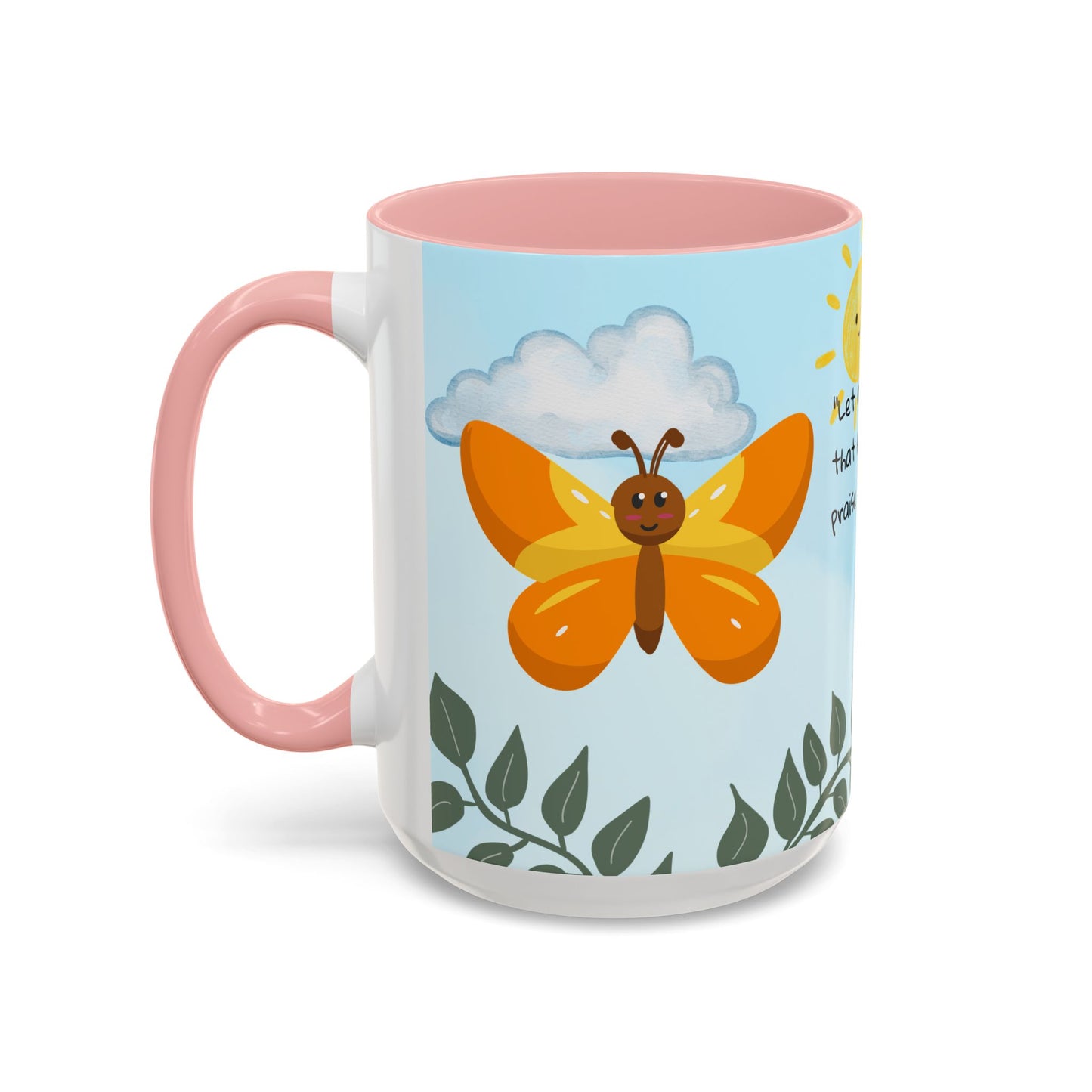 Butterfly Coffee Mug — Christian Ceramic Mug (Psalm 150:6)