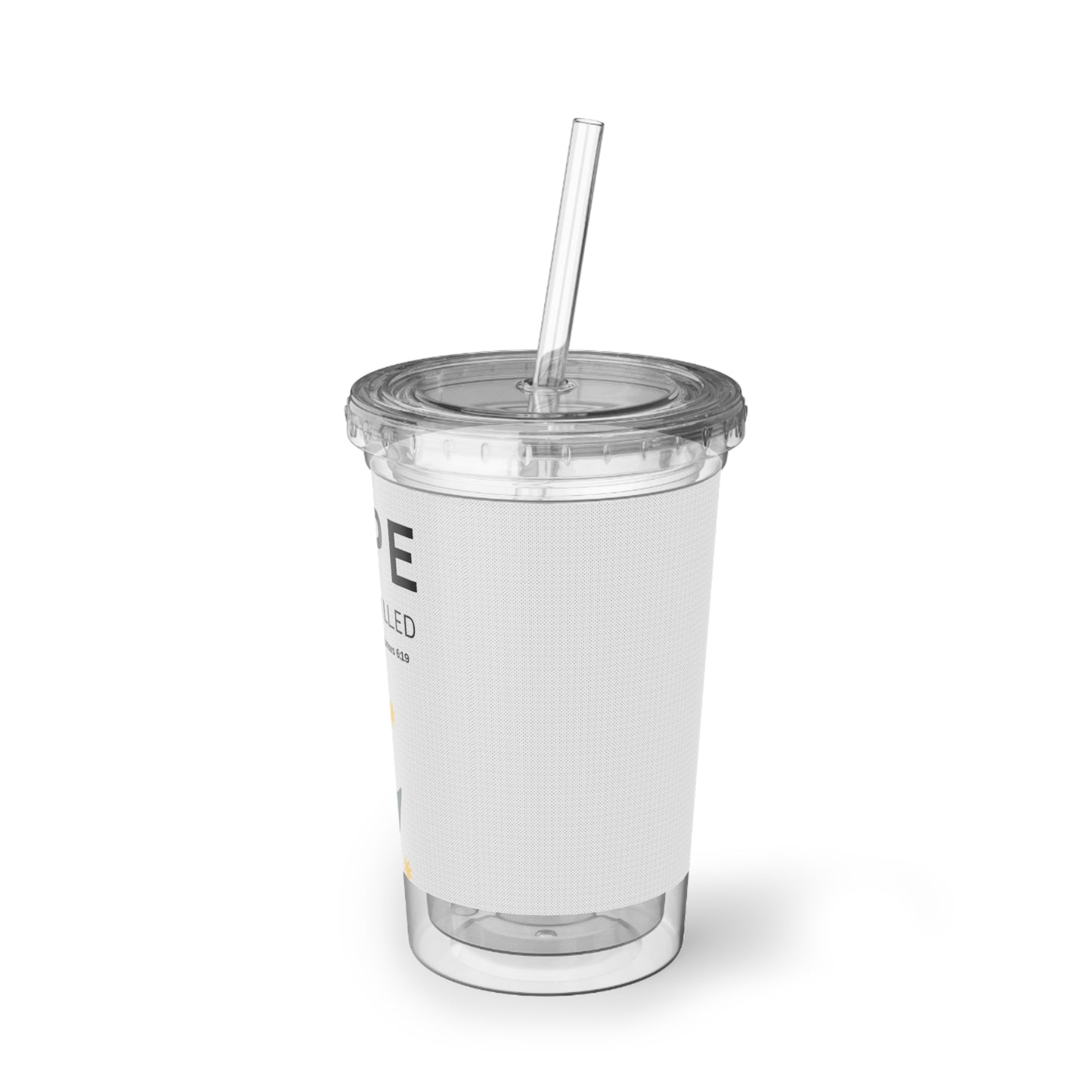 Hope-filled Acrylic Tumbler — Floral Faith Travel Cup (Hebrews 6:19)