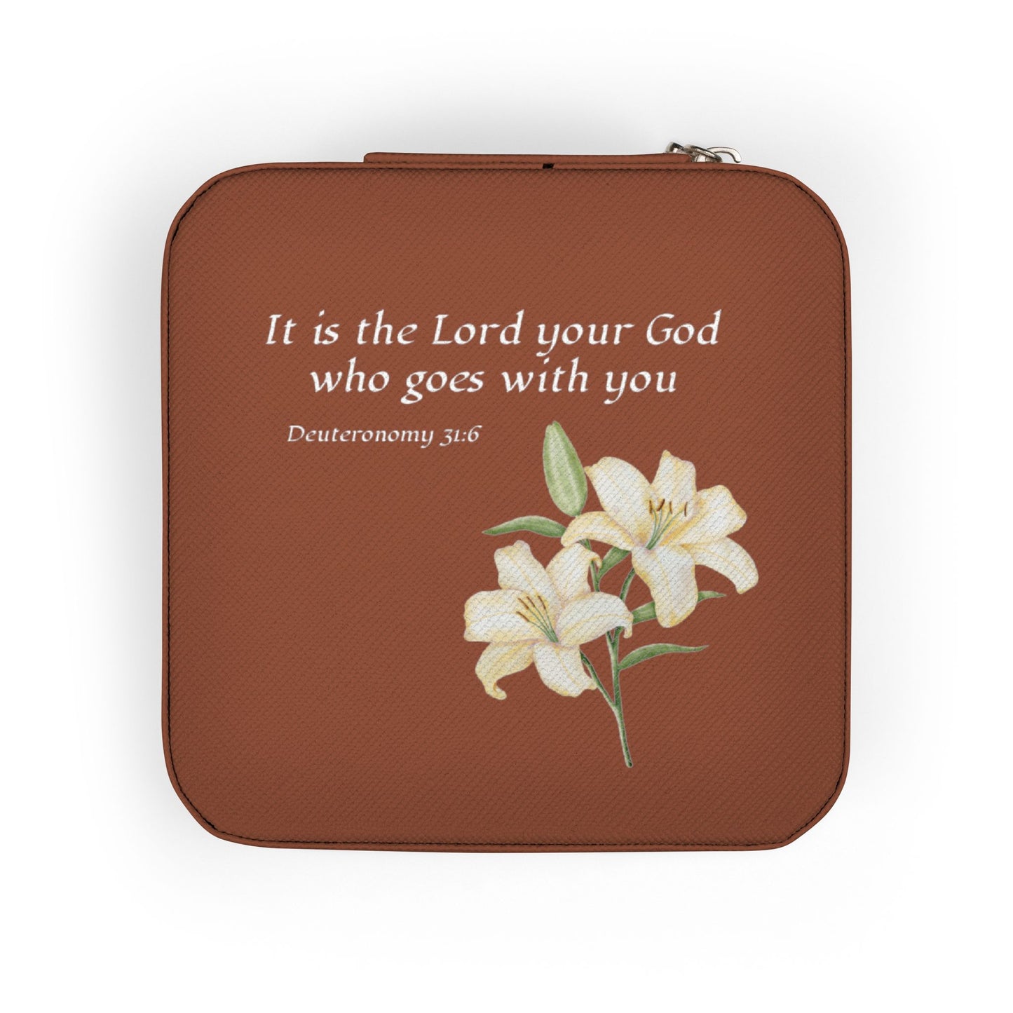 Scripture Lily Jewelry Travel Case | Christian Scripture Jewelry Case