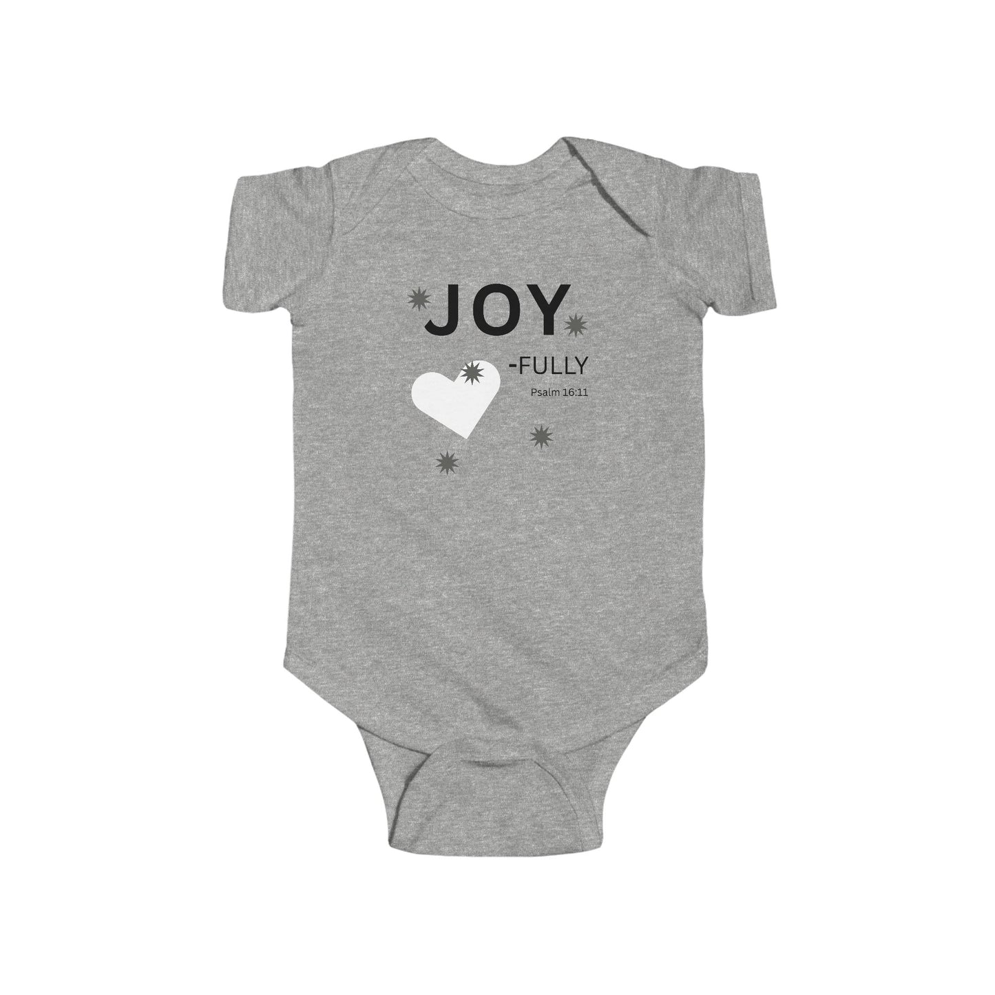 JOY-fully Infant Bodysuit,  Psalm 16:11—  Christian Baby Onesie, Cute Newborn Gift