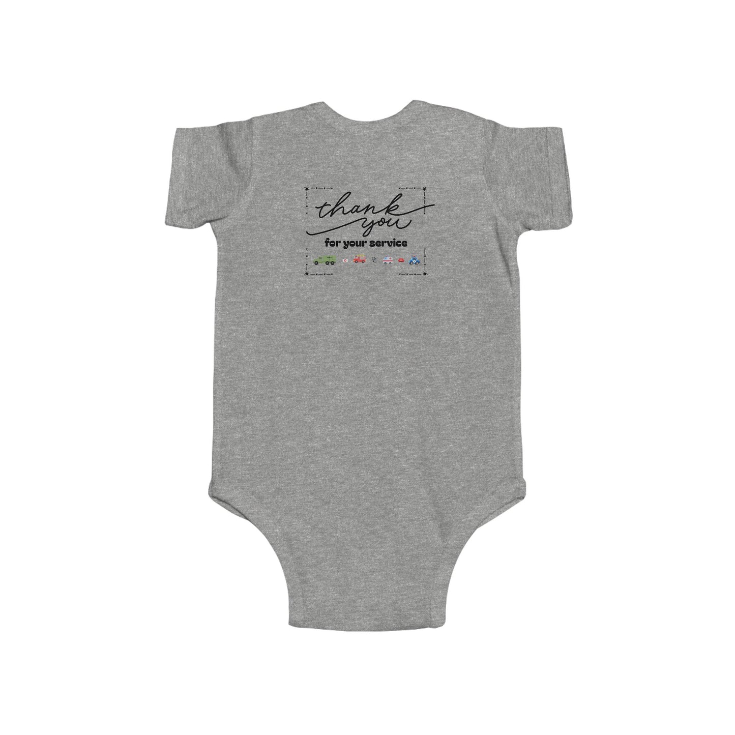 Christian Infant Bodysuit - Police Car Baby Onesie (John 15:13)