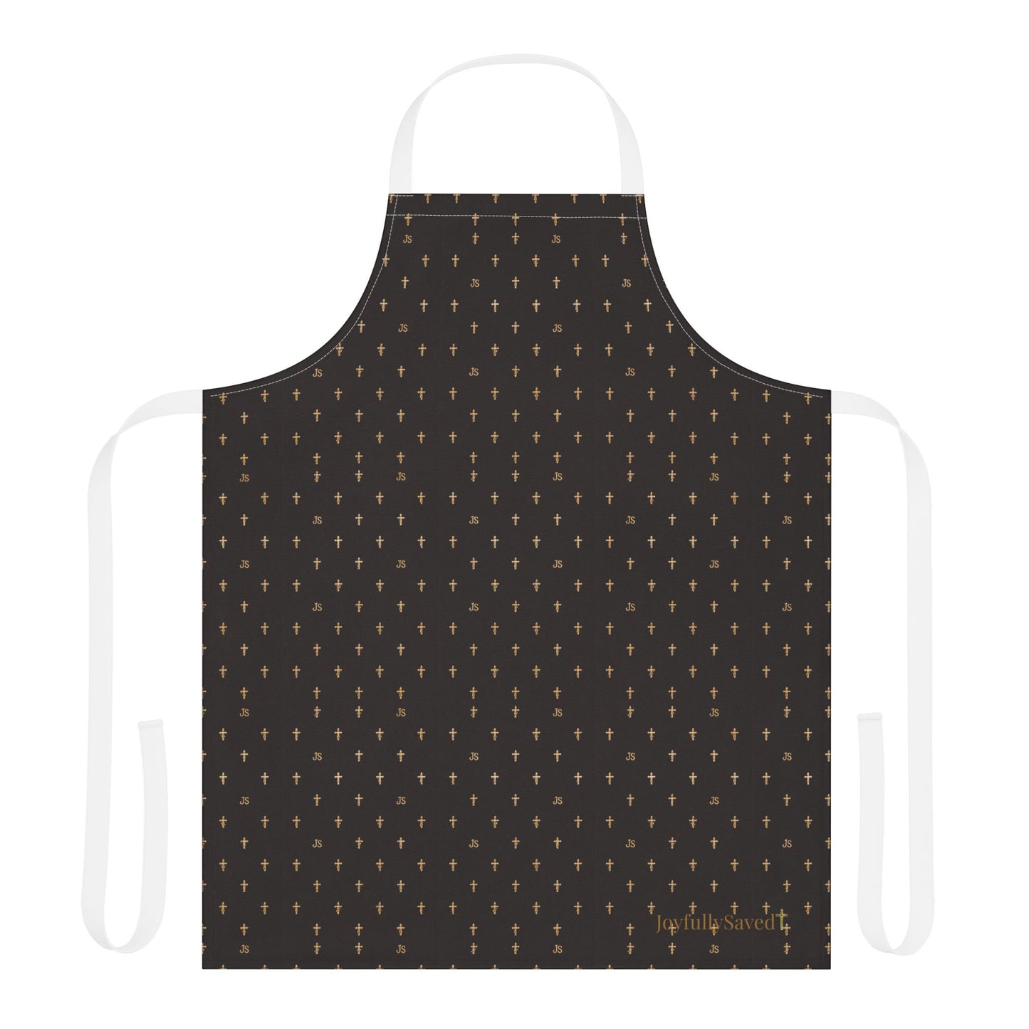 Christian Cross Black Apron —Faith Kitchen Apron