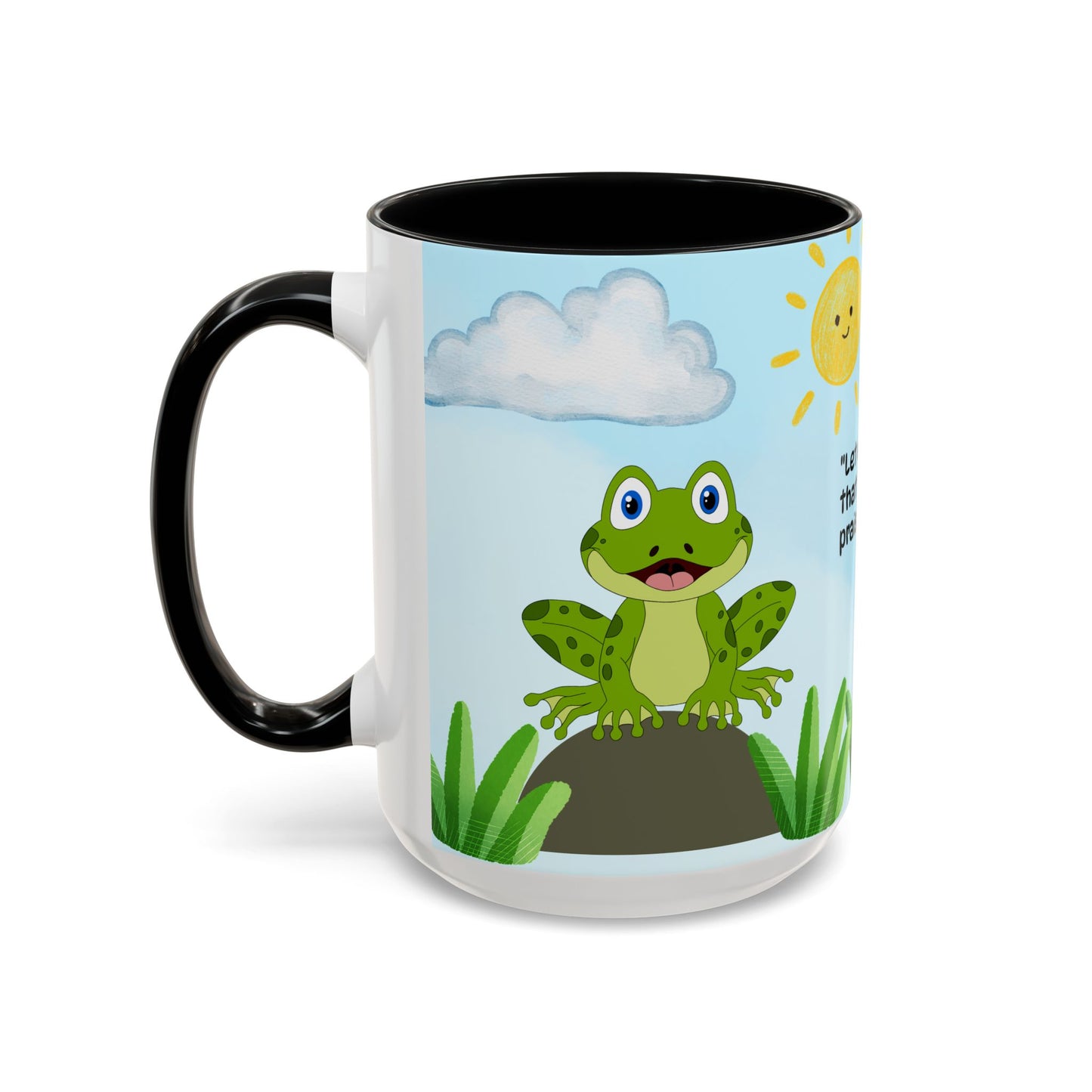 Frog Coffee Mug — Christian Ceramic Mug (Psalm 150:6)