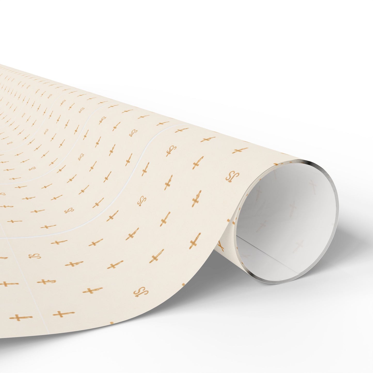 Joyfully Saved Signature Cross Wrapping Paper, Creme | gift wrap