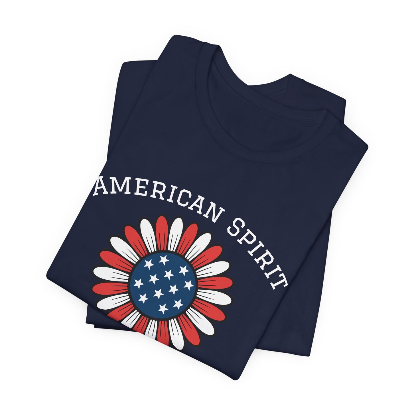 American Spirit T-Shirt — Patriotic Daisy Graphic Tee (Est. 1776)