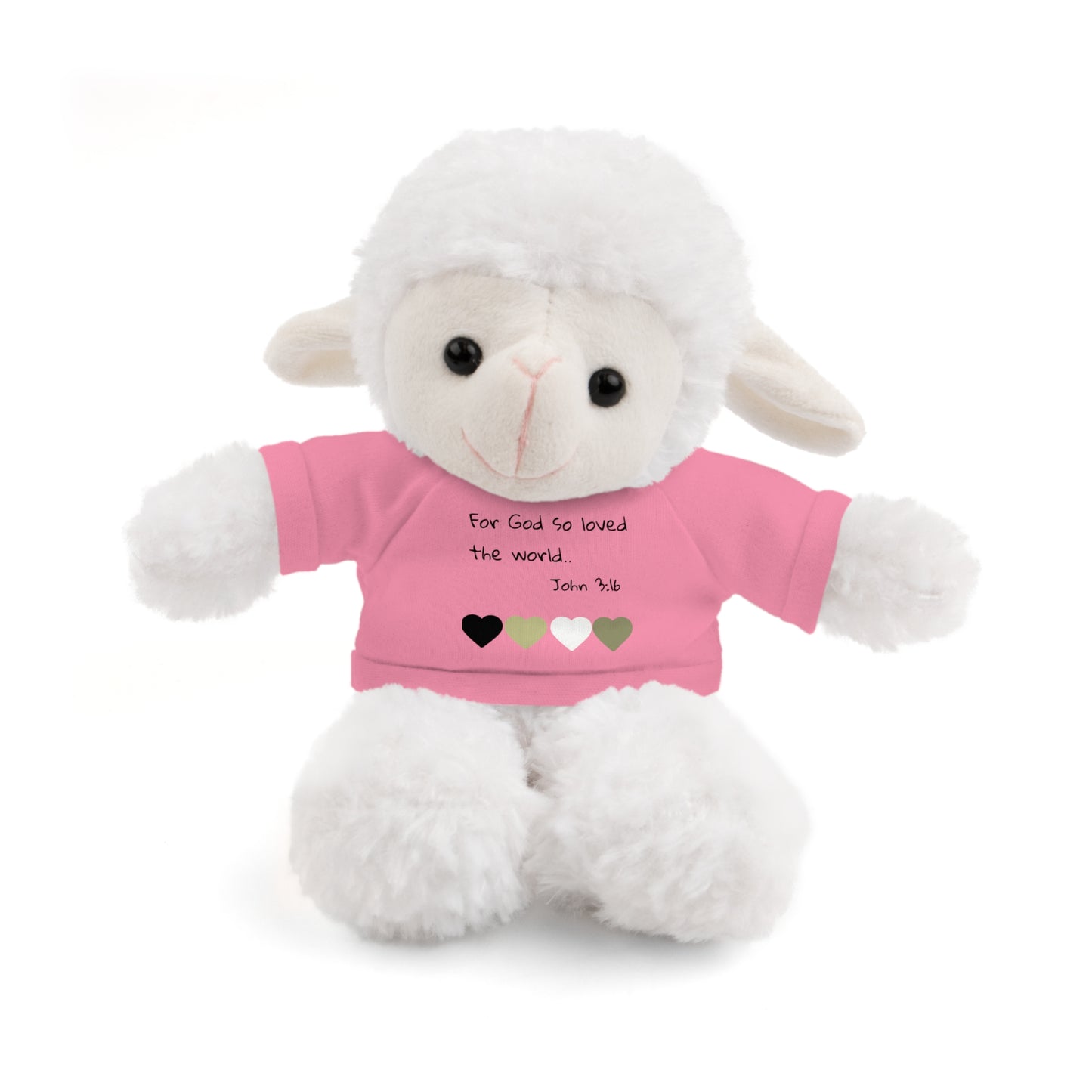 Christan Plush Toy, John 3:16  — Stuffed Animal with 'I Am a Child of God' T‑Shirt