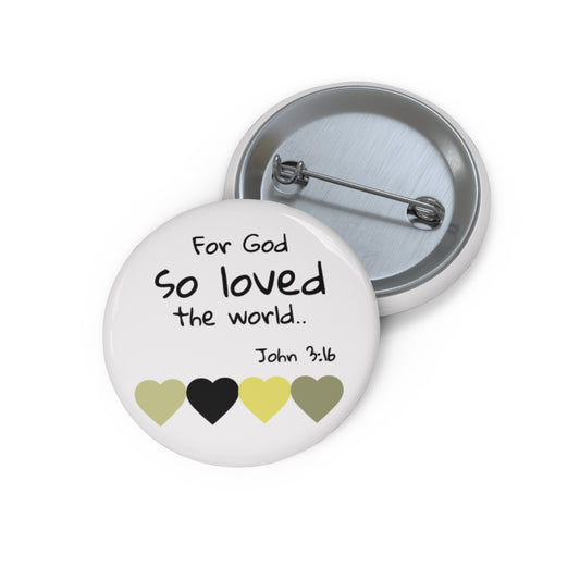 John 3:16 Pin Button — Christian Faith Lapel Pin