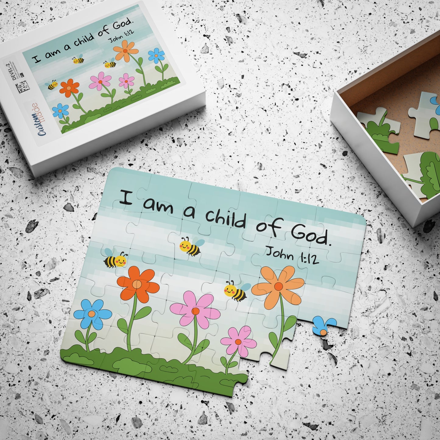 Christian Kids Puzzle — "I Am a Child of God" 30-Piece John 1:12 Toddler Puzzle