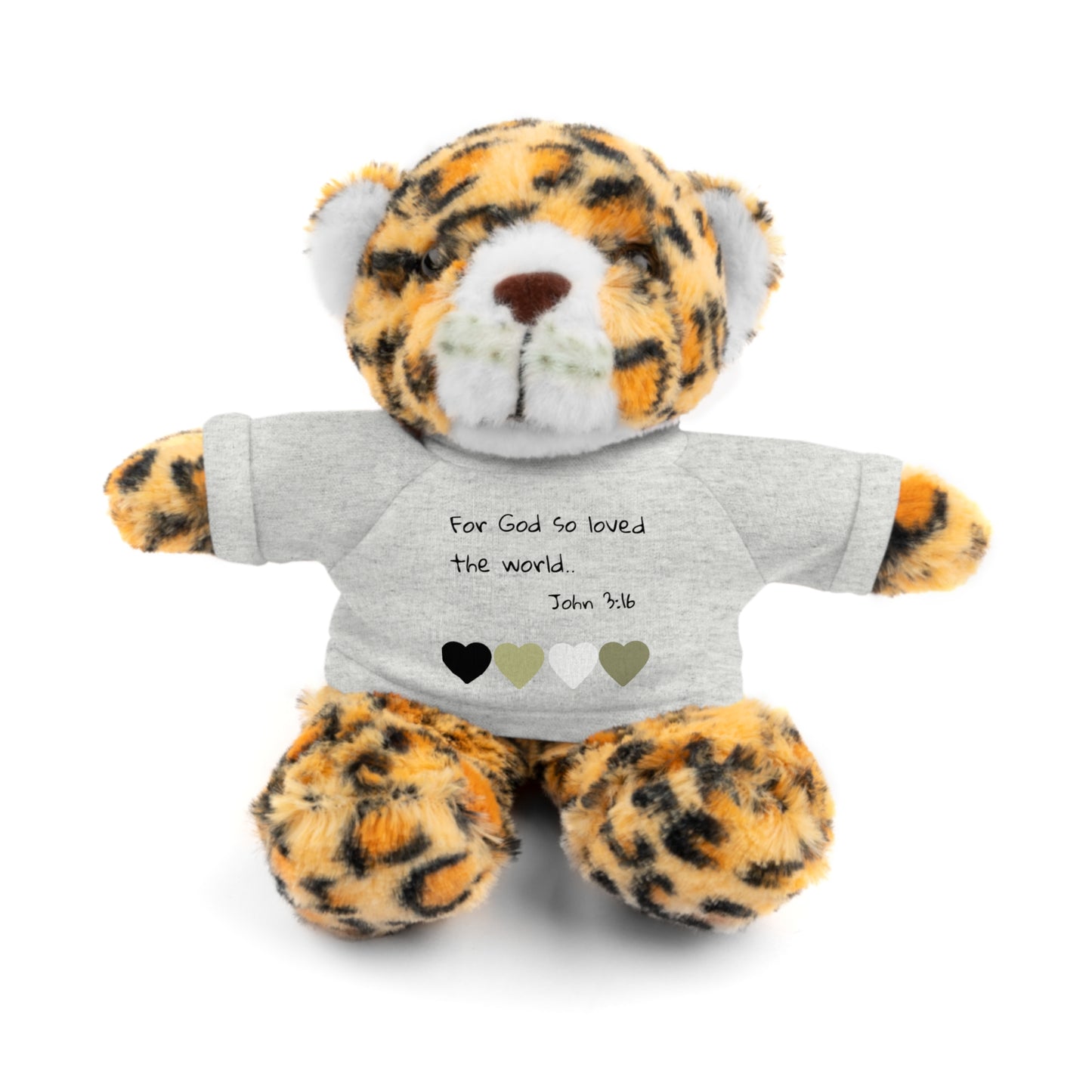 Christan Plush Toy, John 3:16  — Stuffed Animal with 'I Am a Child of God' T‑Shirt