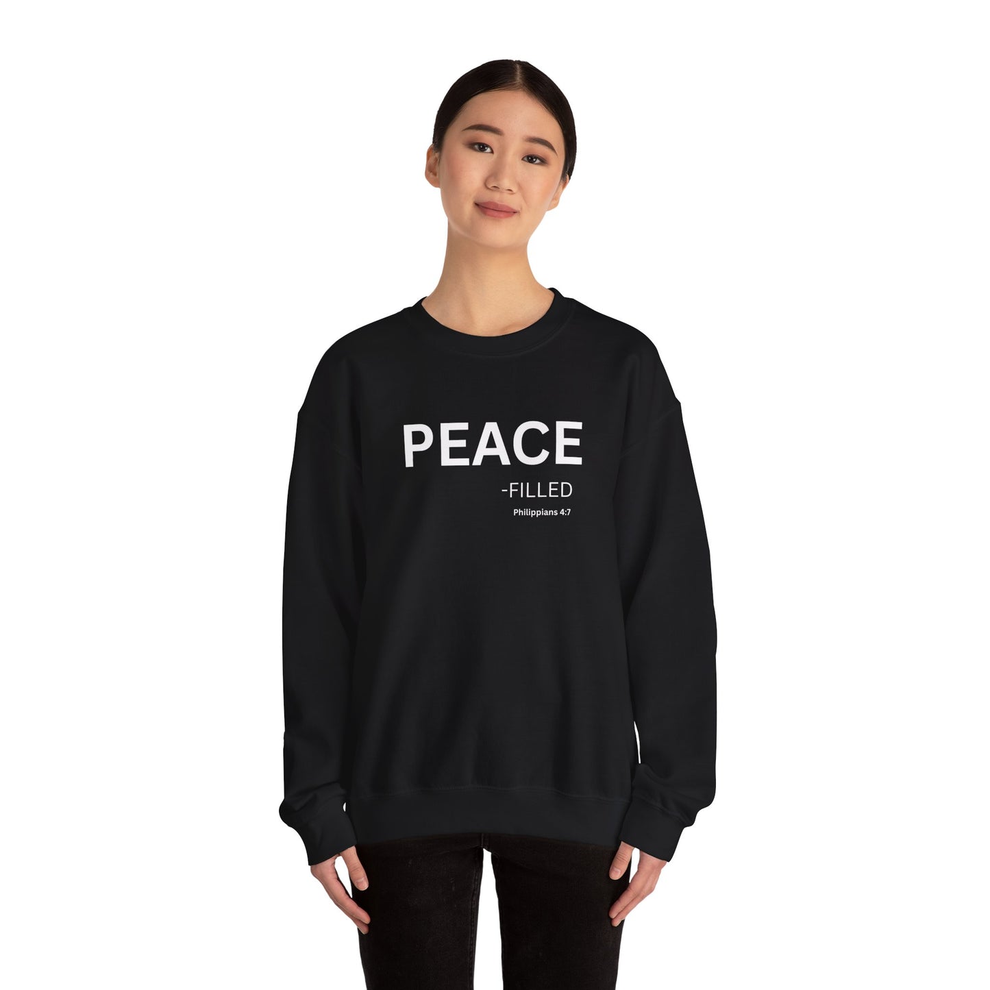 PEACE-filled Sweatshirt | Chritian Unisex clothing ( Philippians 4:7)
