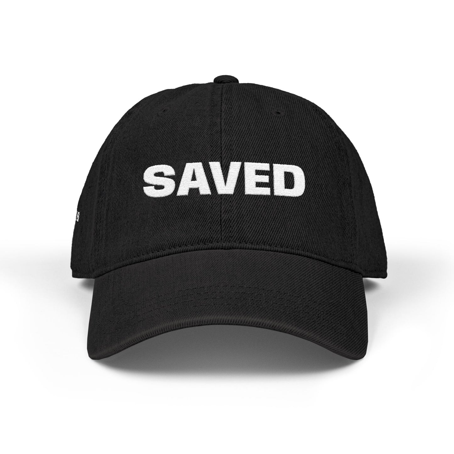 Saved Denim Hat — Embroidered John 3:16 Faith Cap
