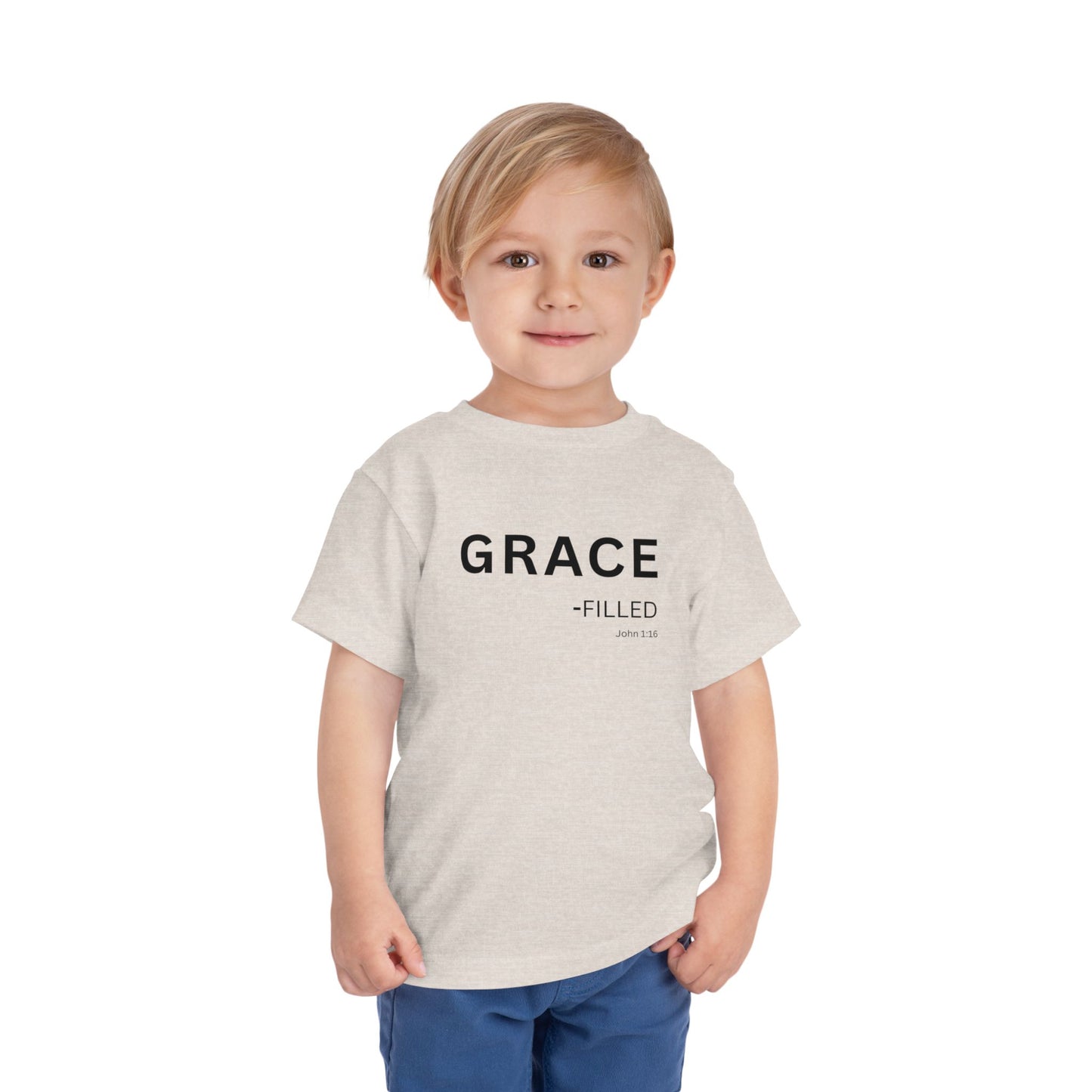GRACE-filled Toddler Tee,  John 1:16—  Christian Toddler Shirt