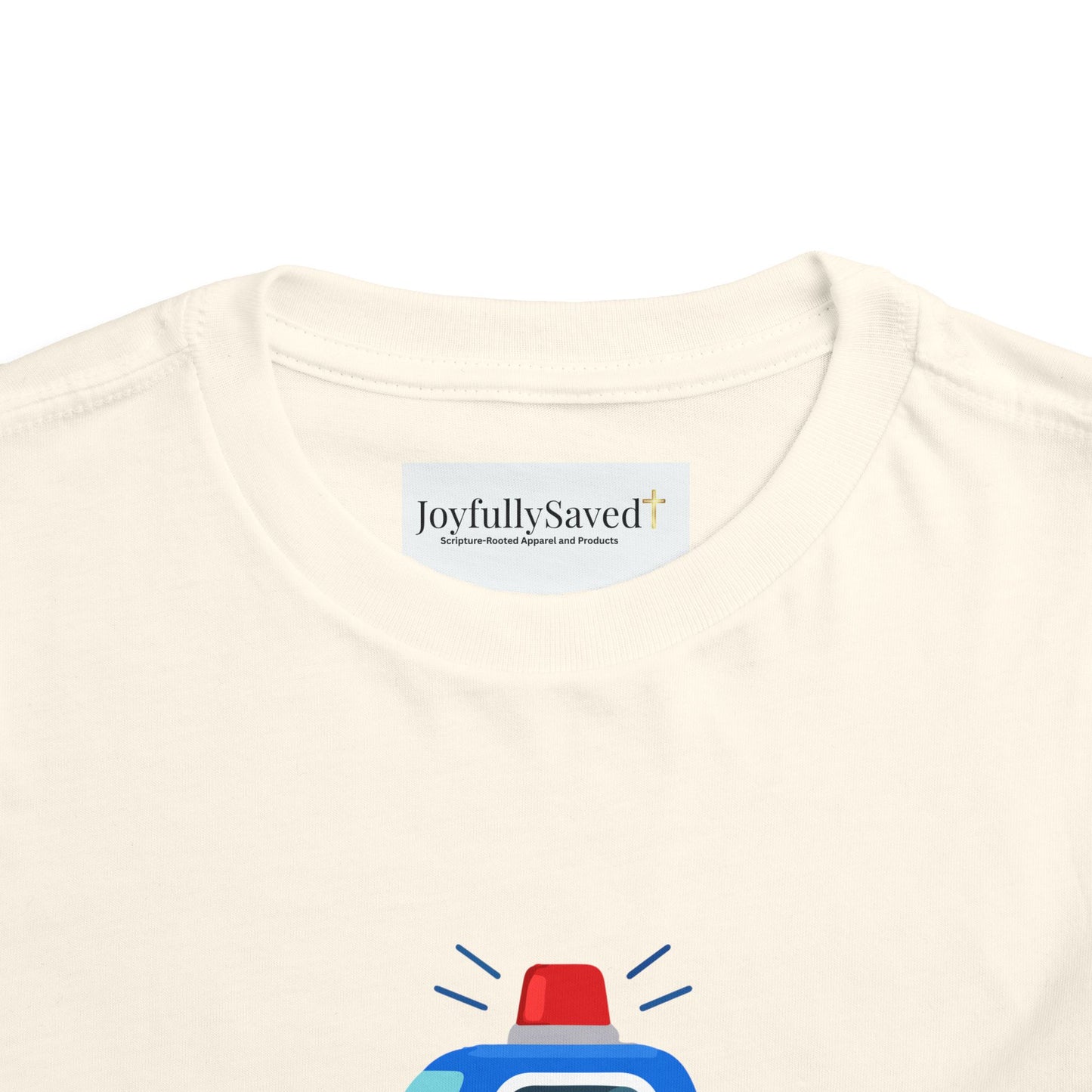 Christian Toddler Tee — Police Car Graphic (John 15:13)