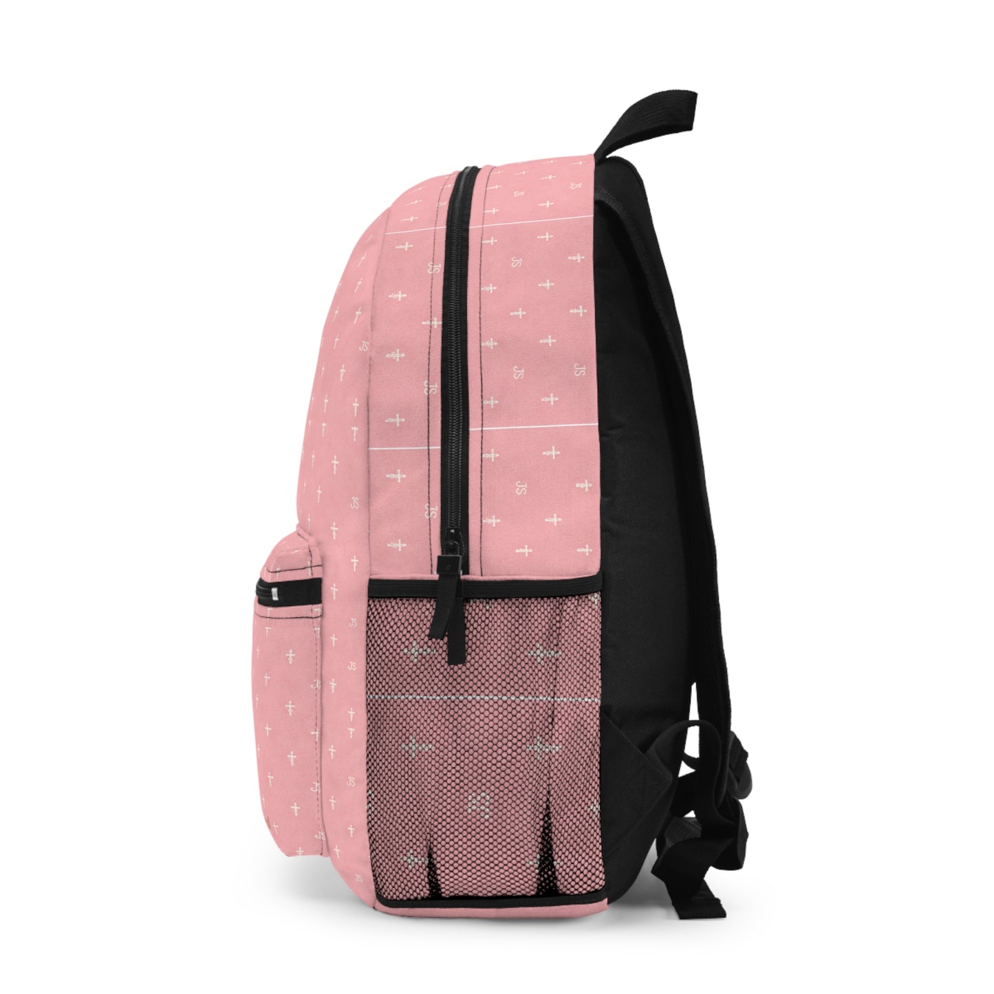 Joyfully Saved Cross Backpack — Pink, Christian School Bag