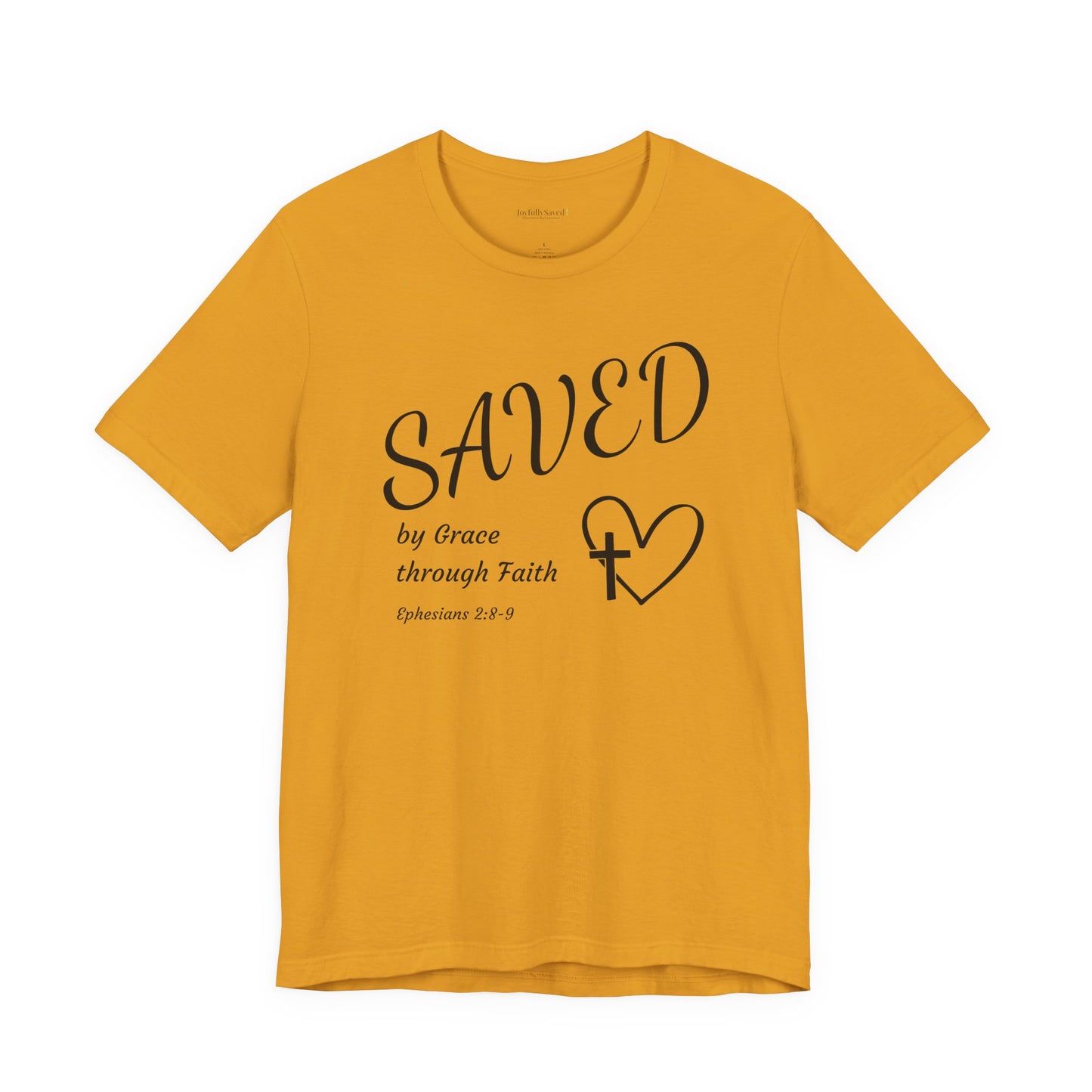 Ephesians 2:8-9 Christian T-Shirt — "SAVED by Grace through Faith" Tee