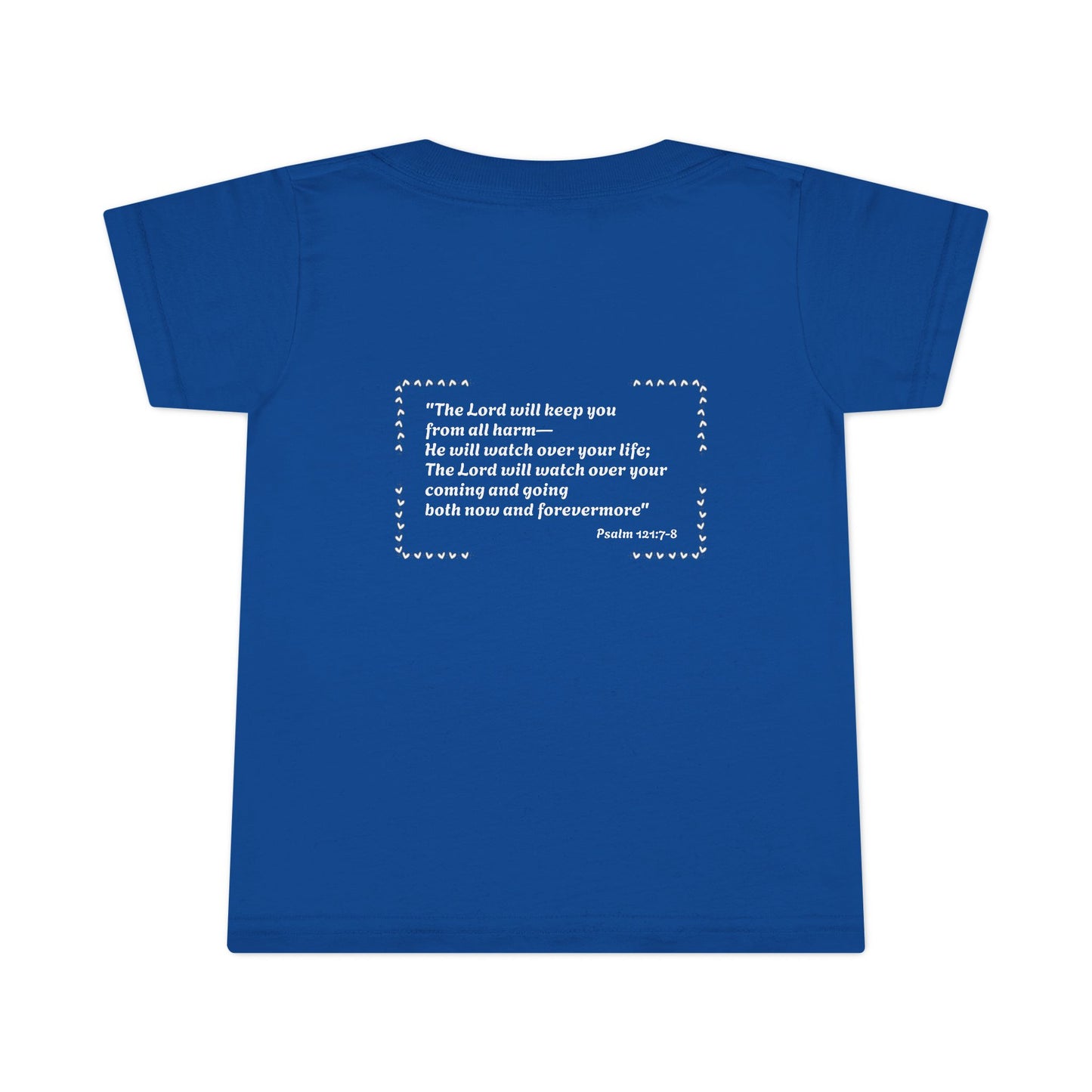 Christian Toddler T-Shirt —  Heart & Cross Tee (Psalm 121:7-8)