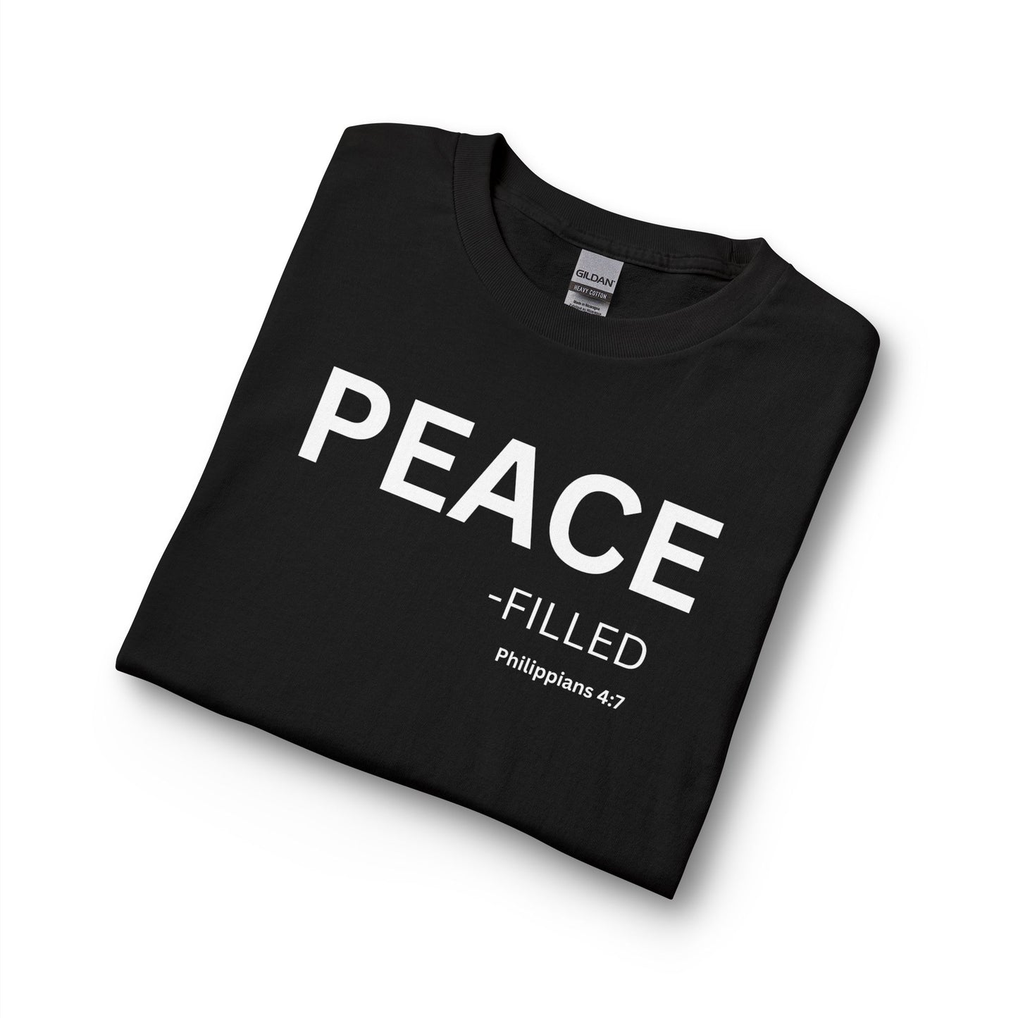 Peace-Filled Long Sleeve Tee – Christian Shirt (Philippians 4:7)