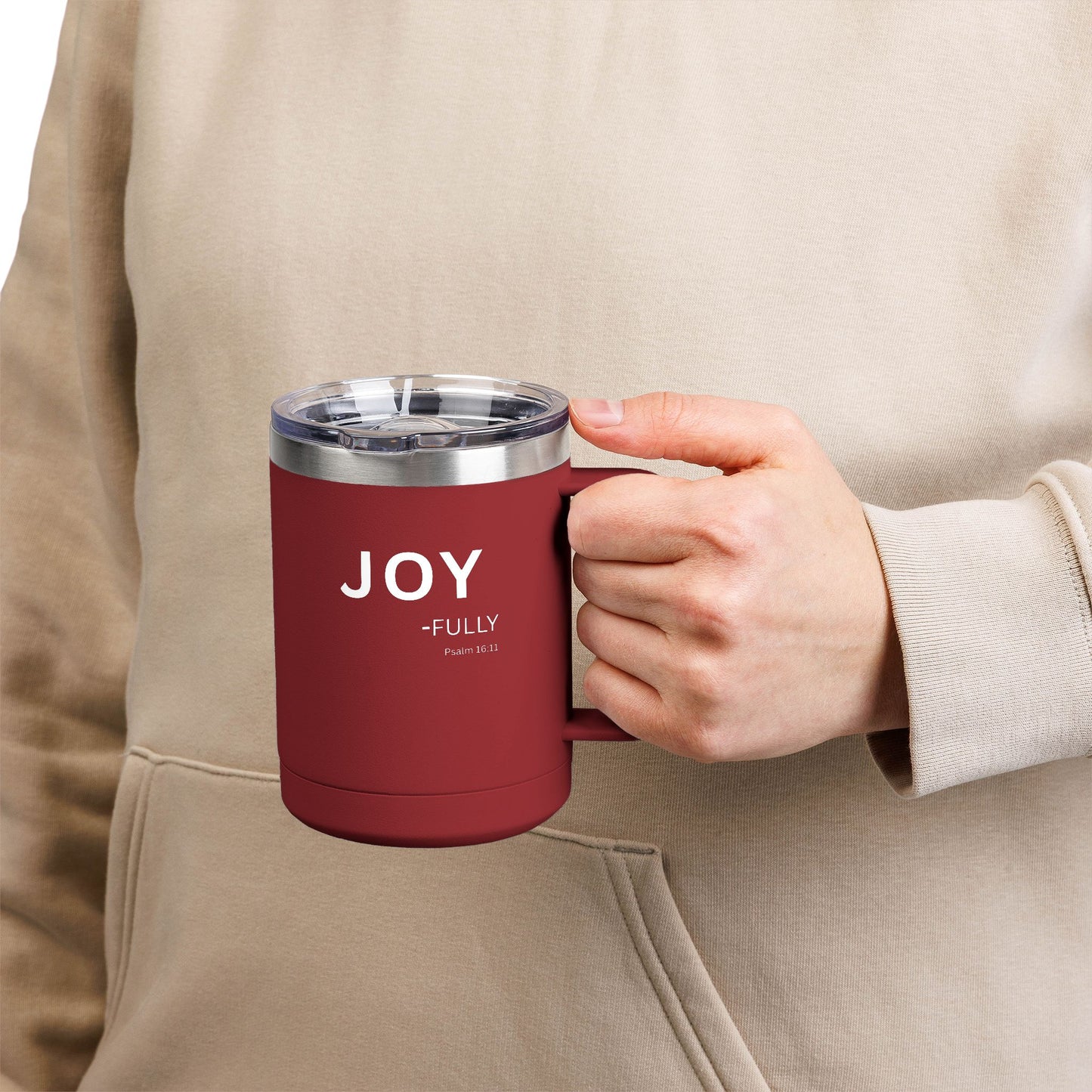 JOY-fully 15oz Coffee Mug Tumbler — Christian Faith Gift, John 1:16