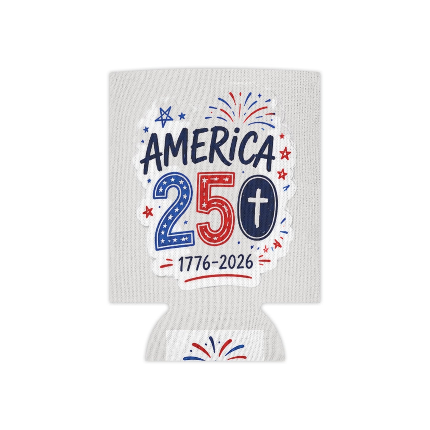 America 250 Can Cooler – 1776–2026 Patriotic Fourth of July Koozie
