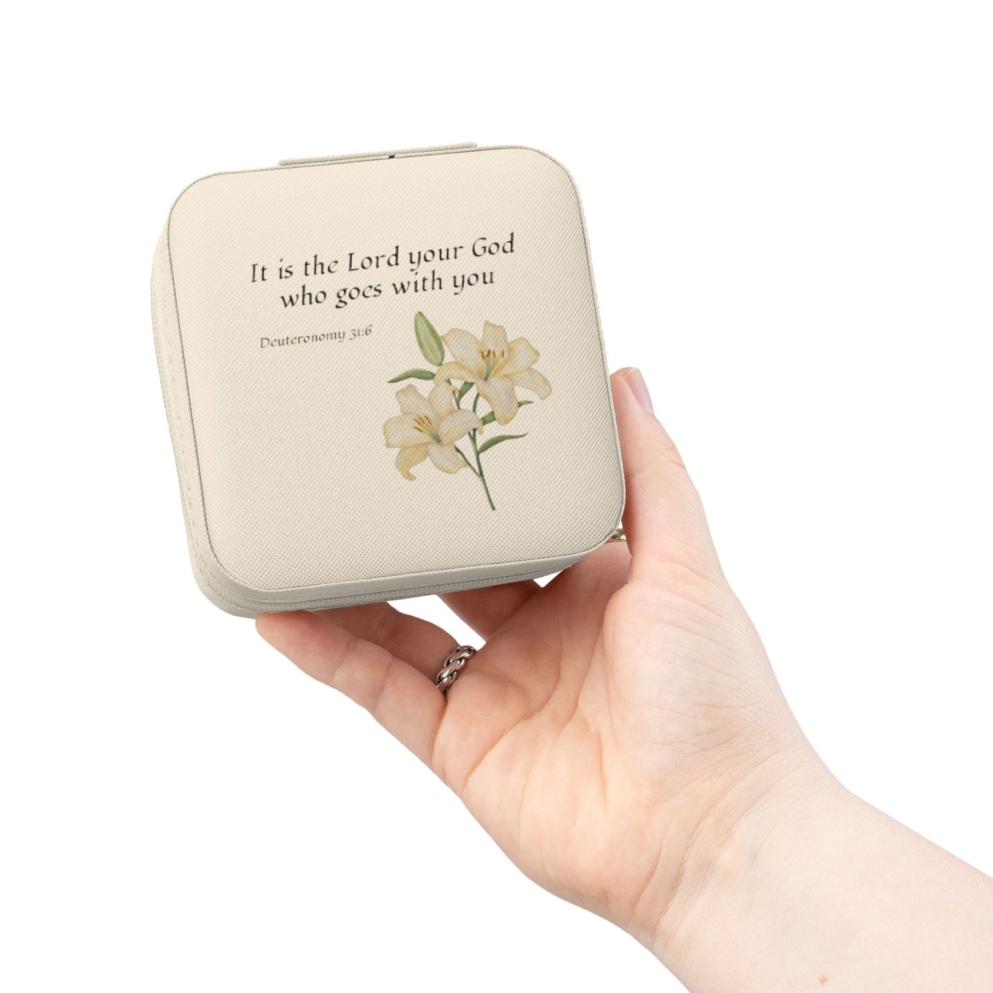 Scripture Lily Jewelry Travel Case | Christian Scripture Jewelry Case