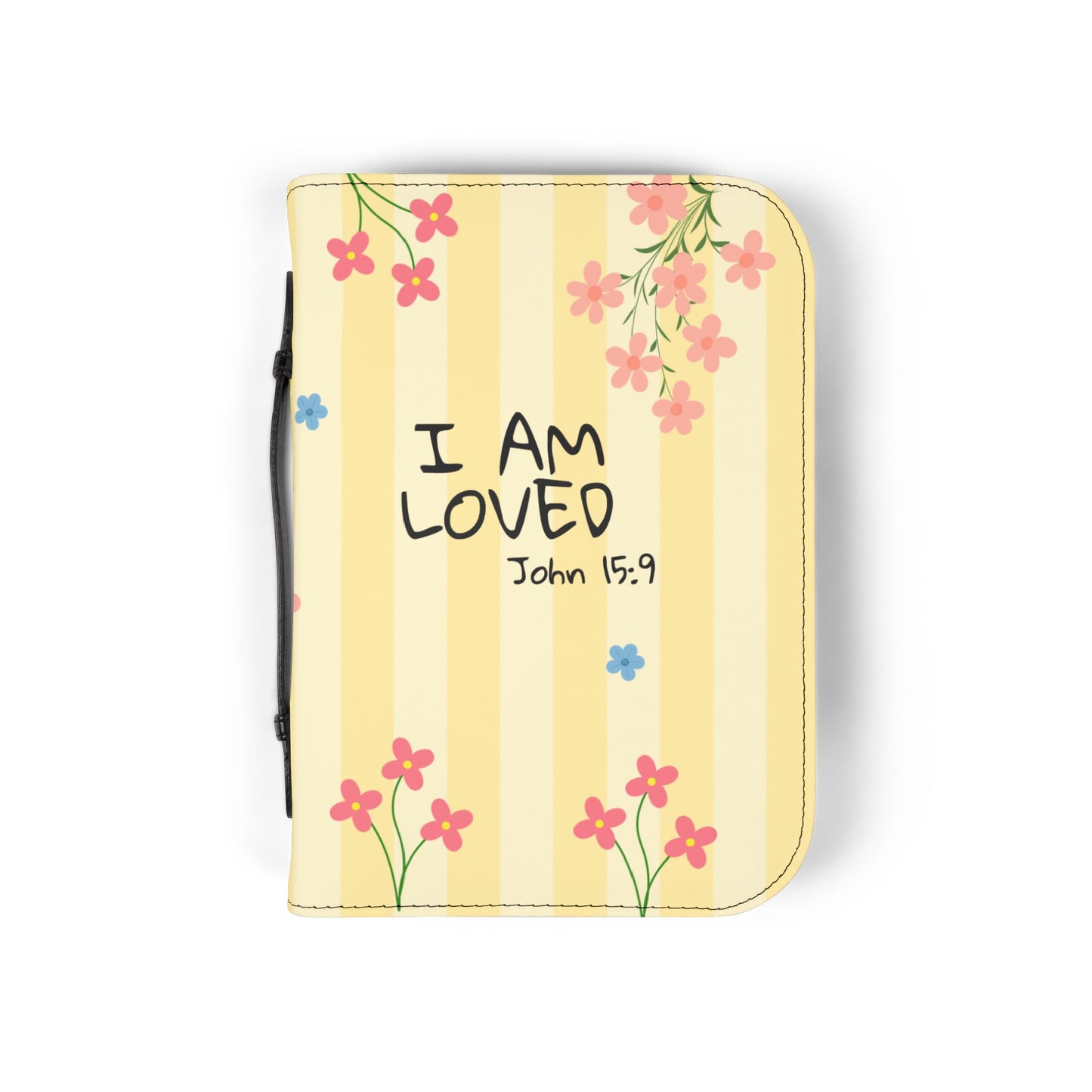 Bible Cover — "I Am loved" John 15:9 Flowers Design